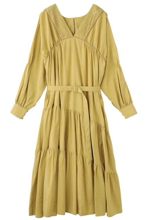 PIN TUCKED DESIGN DRESS