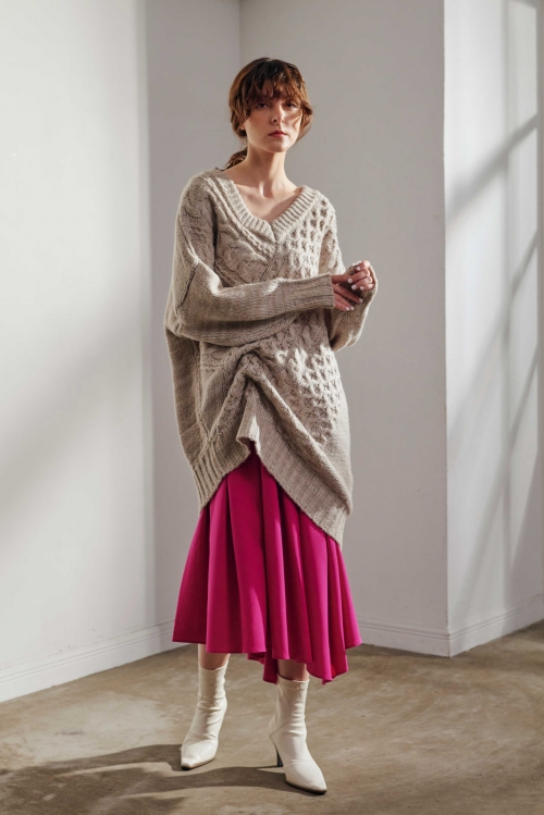 IRREGULAR-HEM PLEATS SKIRT/イレヘムプリーツスカート IRREGULAR-HEM PLEATS SKIRT/イレヘムプリーツスカート