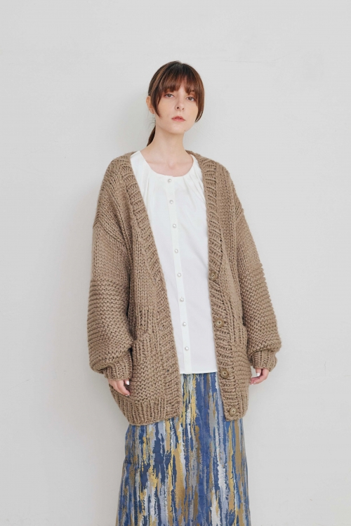 OVERSIZED HAND KNITTED COAT/オーバーサイズハンドニットコート OVERSIZED HAND KNITTED COAT/オーバーサイズハンドニットコート