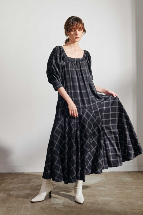 DRAWSTRING SLEEVES 3WAY DRESS/ドロストスリーブ3WAYワンピース