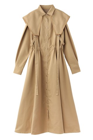 ATTACHED COLLAR SHIRT DRESS