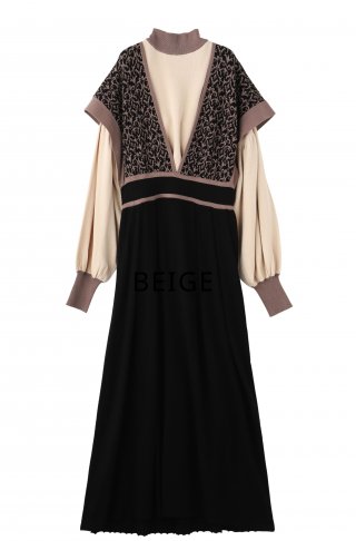 JACQUARD KNIT DRESS SET