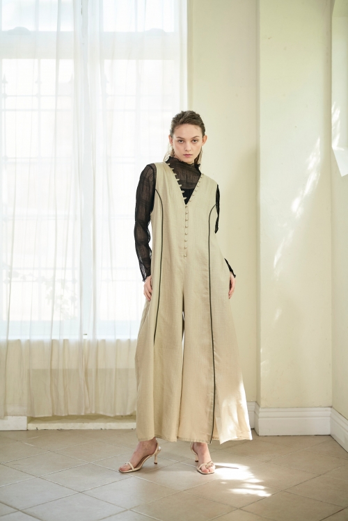 LINEN LIKE JUMPSUIT