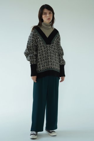GEOMETRIC JACQUARD SWEATER/幾何学ジャカードセーター