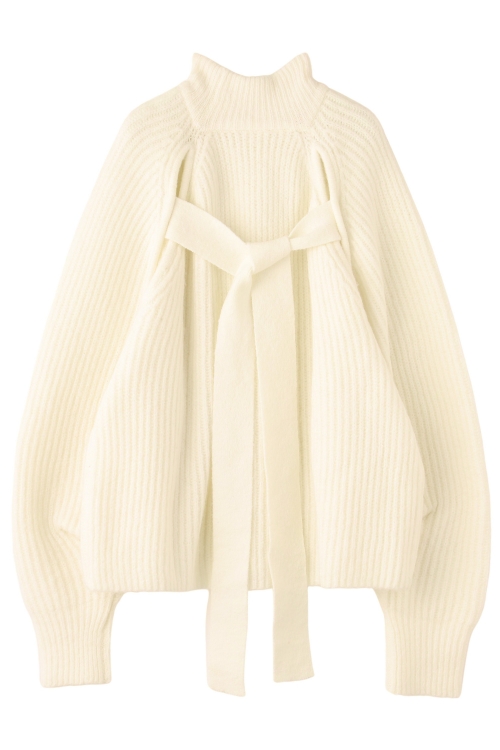 VOLUME SLEEVE 2WAY KNIT TOP