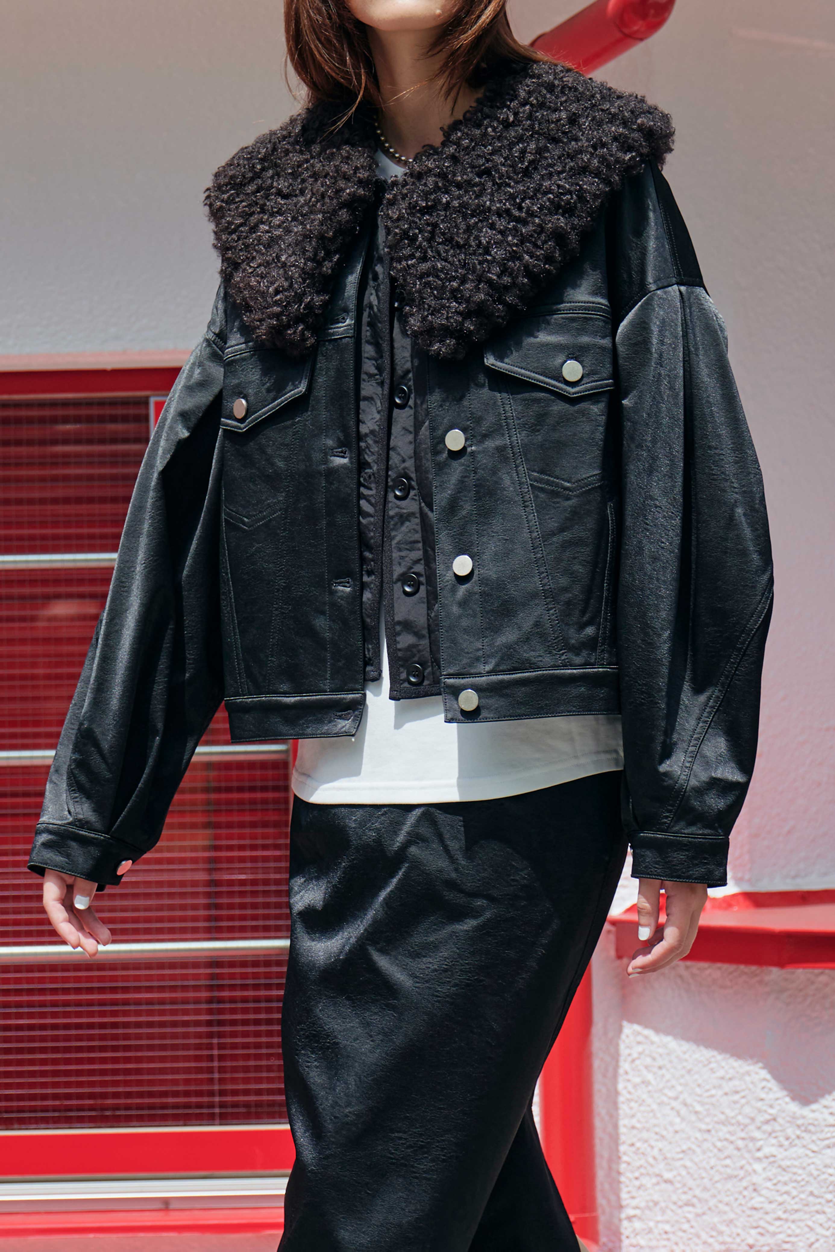 BANANA SLEEVES NO COLLAR JACKET/バナナスリーブノーカラージャケット