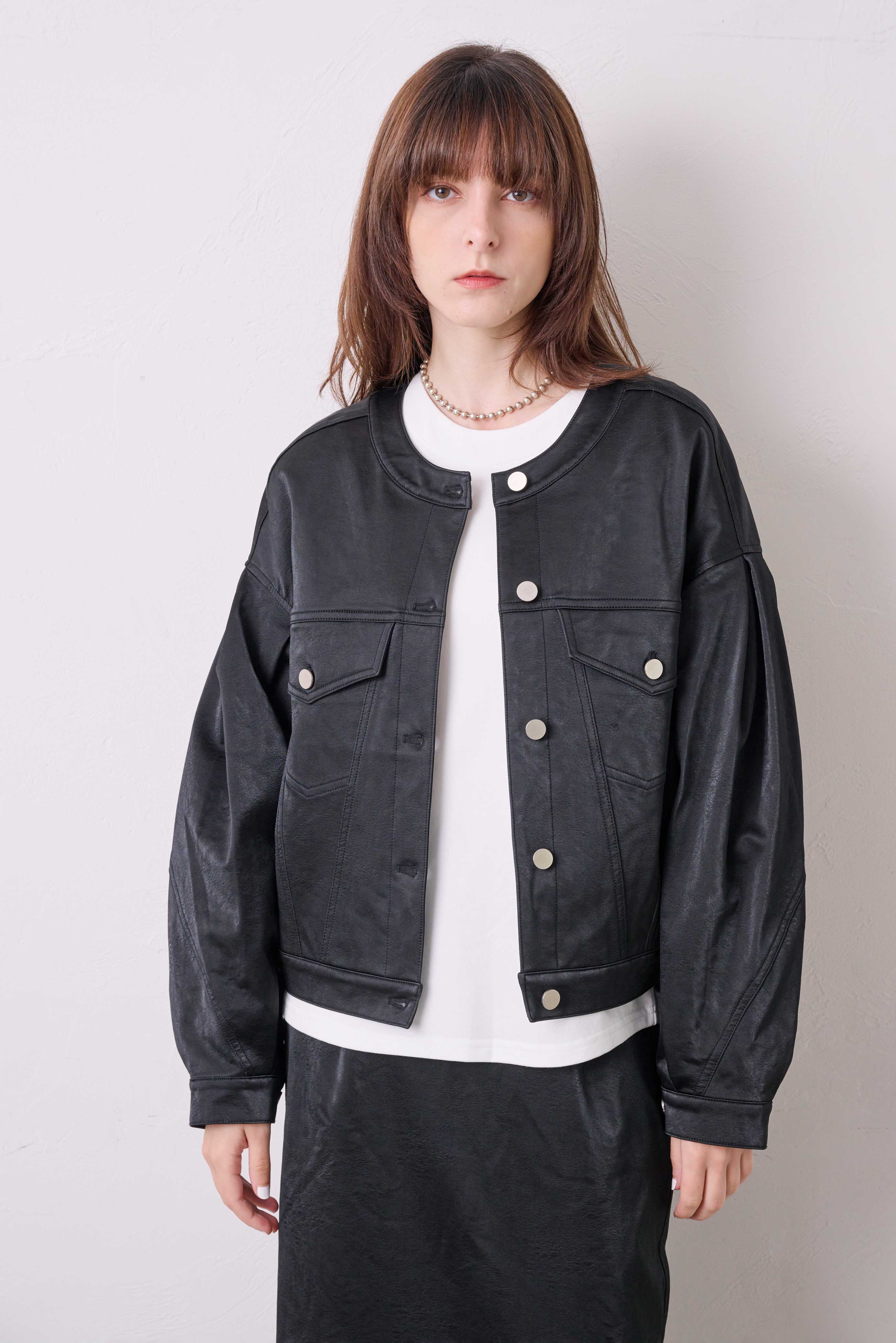 BANANA SLEEVES NO COLLAR JACKET/バナナスリーブノーカラージャケット