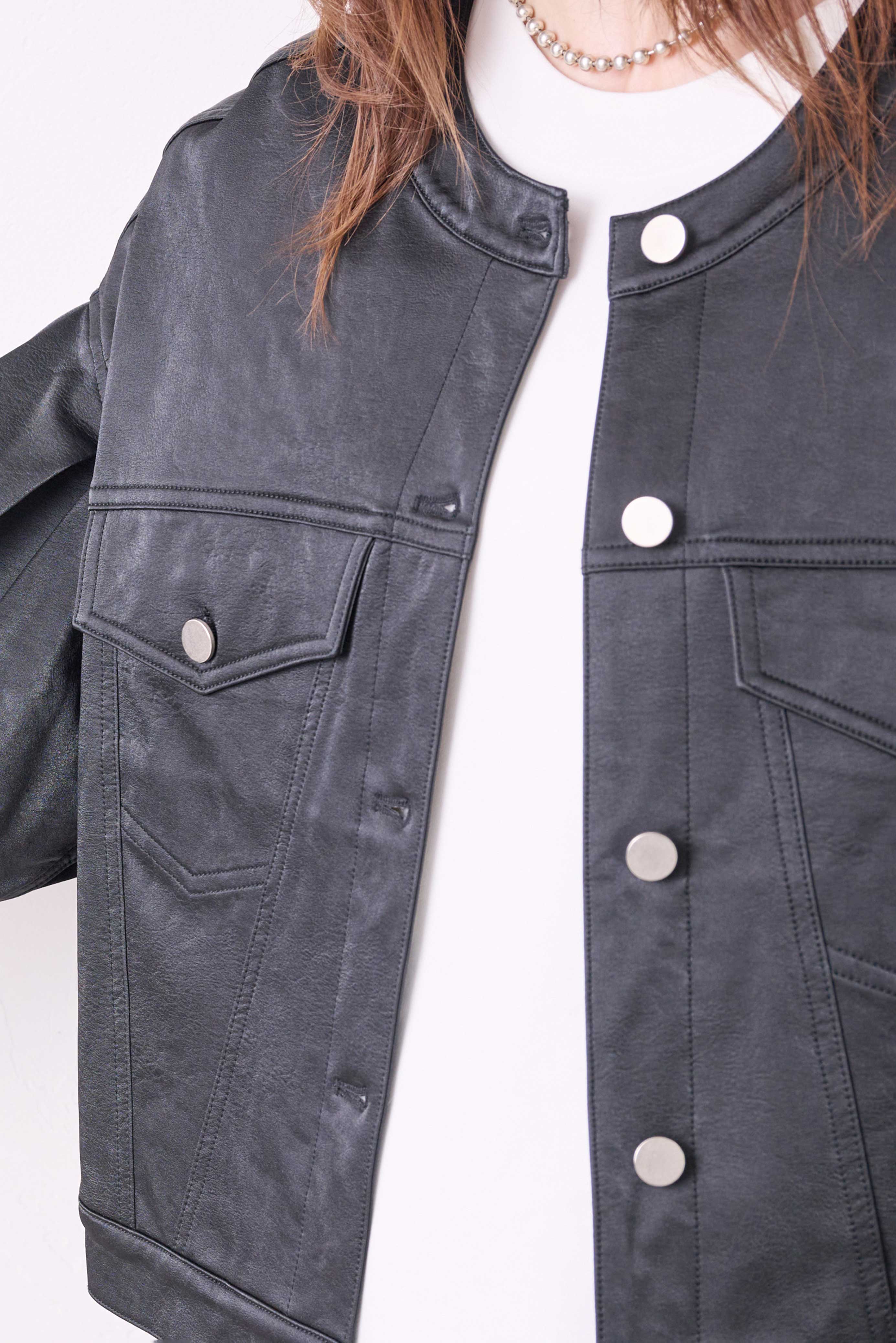 BANANA SLEEVES NO COLLAR JACKET/バナナスリーブノーカラージャケット