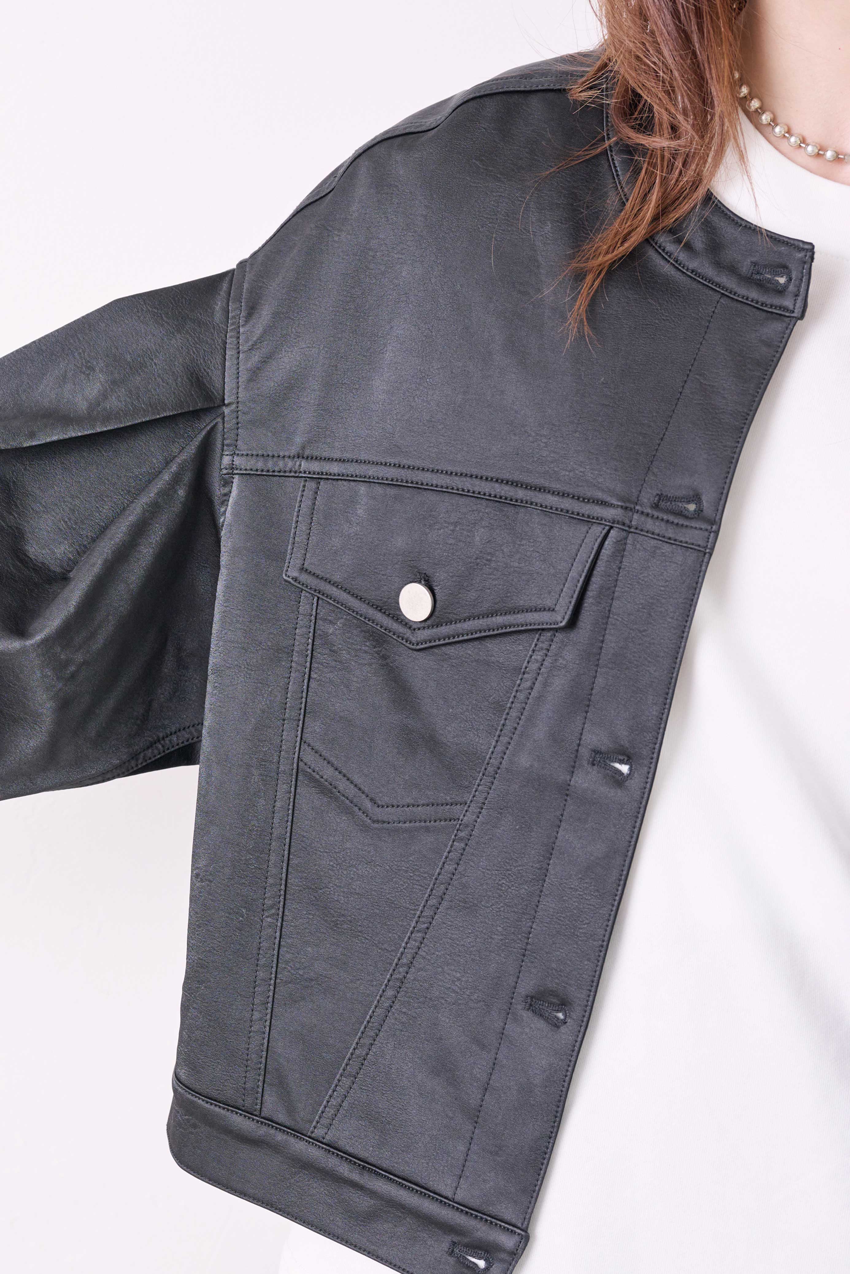 BANANA SLEEVES NO COLLAR JACKET/バナナスリーブノーカラージャケット