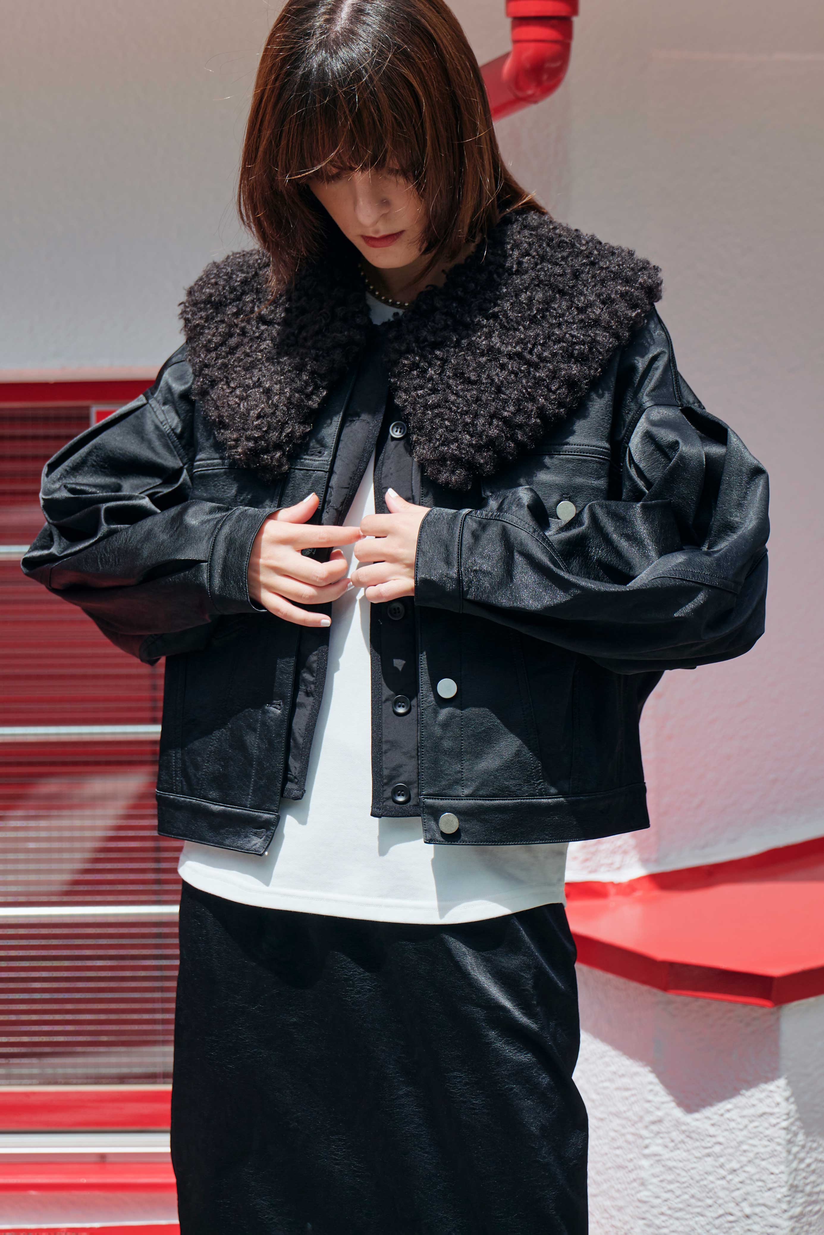 BANANA SLEEVES NO COLLAR JACKET/バナナスリーブノーカラージャケット