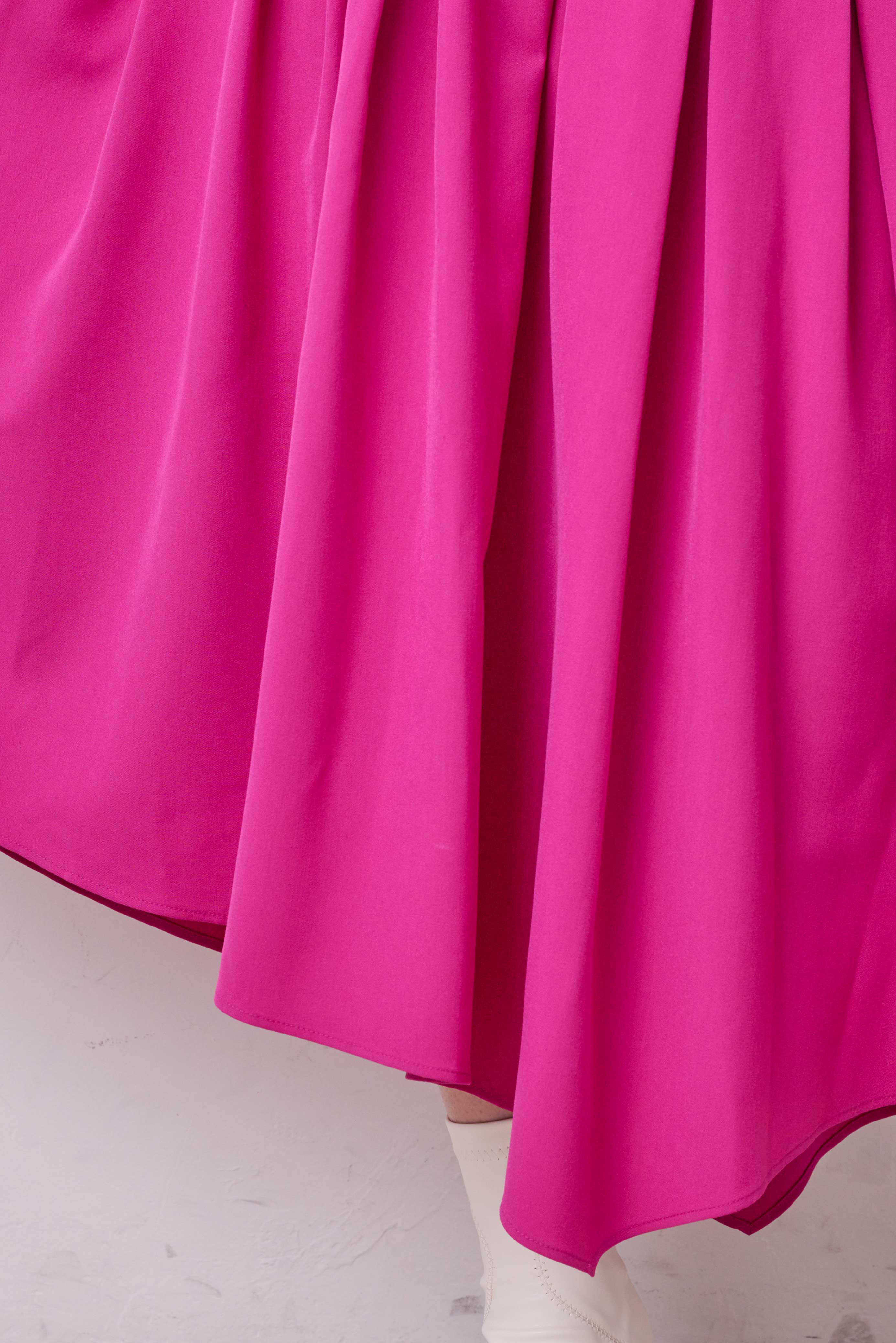 IRREGULAR-HEM PLEATS SKIRT/イレヘムプリーツスカート