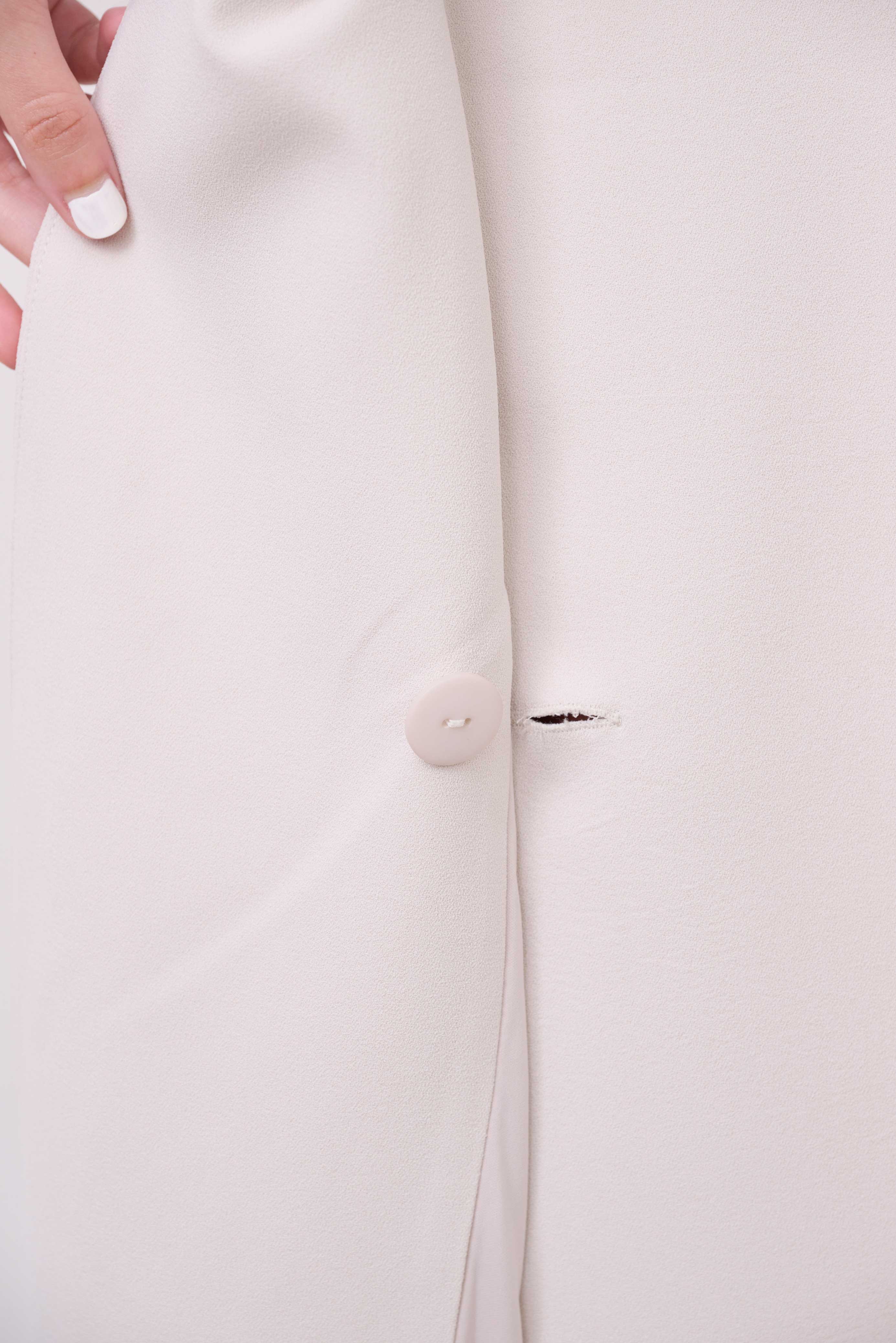 NO COLLAR PLEATS DOUBLE GILET/ノーカラープリーツダブルジレ