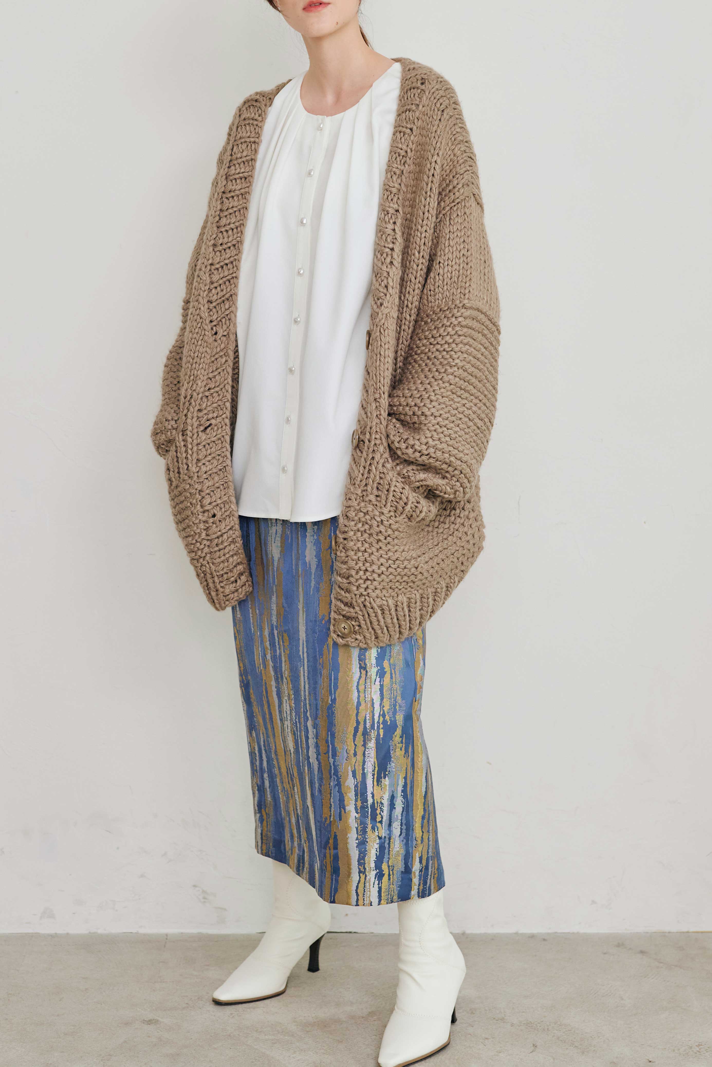 OVERSIZED HAND KNITTED COAT/オーバーサイズハンドニットコート