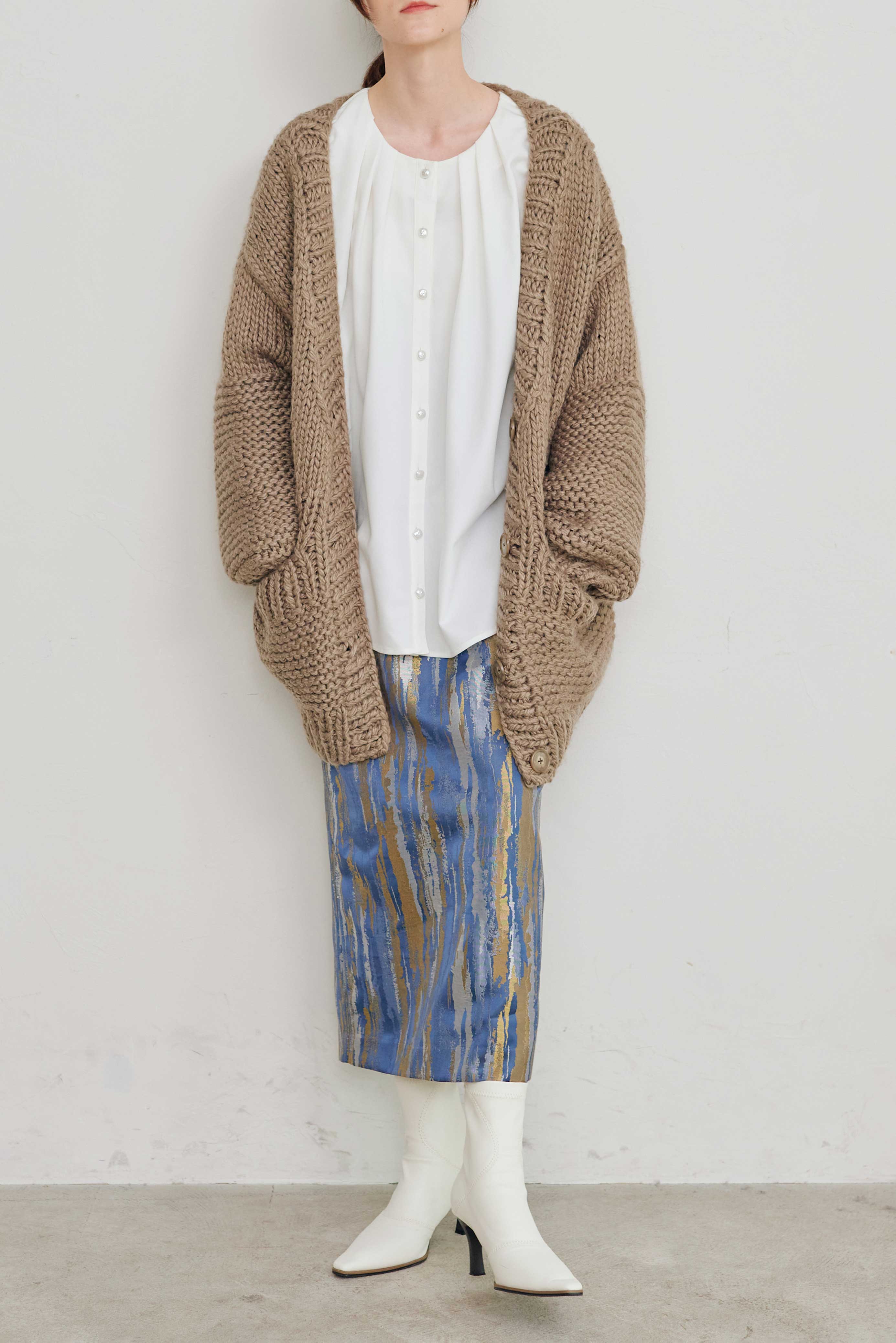 OVERSIZED HAND KNITTED COAT/オーバーサイズハンドニットコート