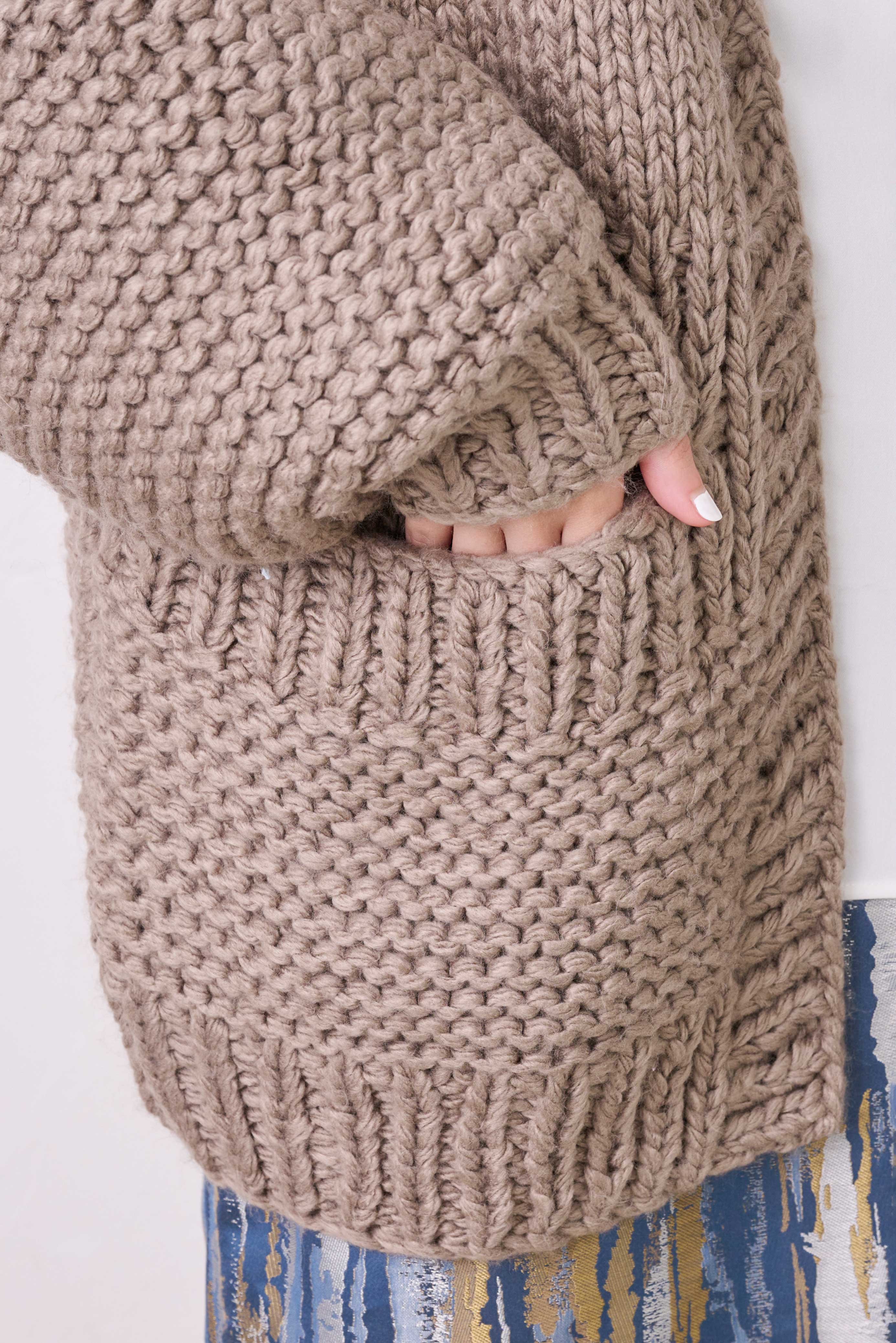 OVERSIZED HAND KNITTED COAT/オーバーサイズハンドニットコート