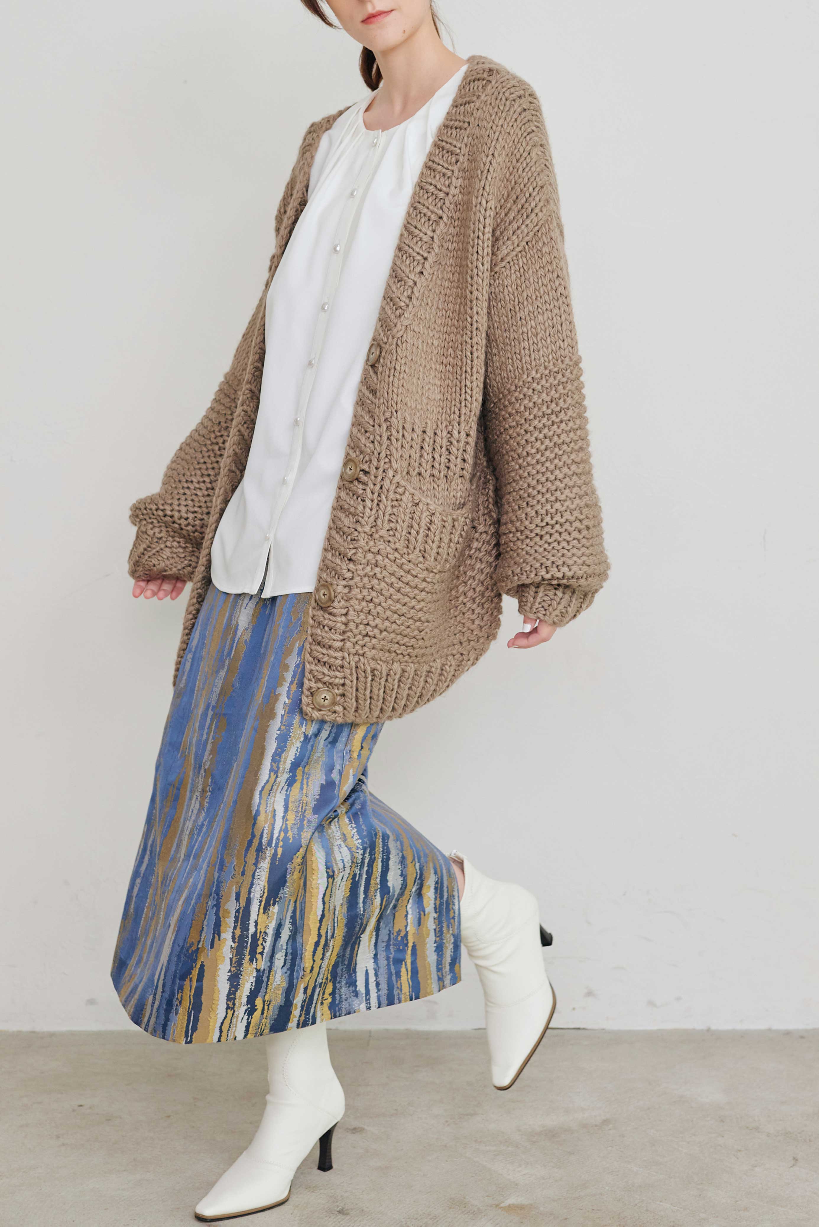 OVERSIZED HAND KNITTED COAT/オーバーサイズハンドニットコート