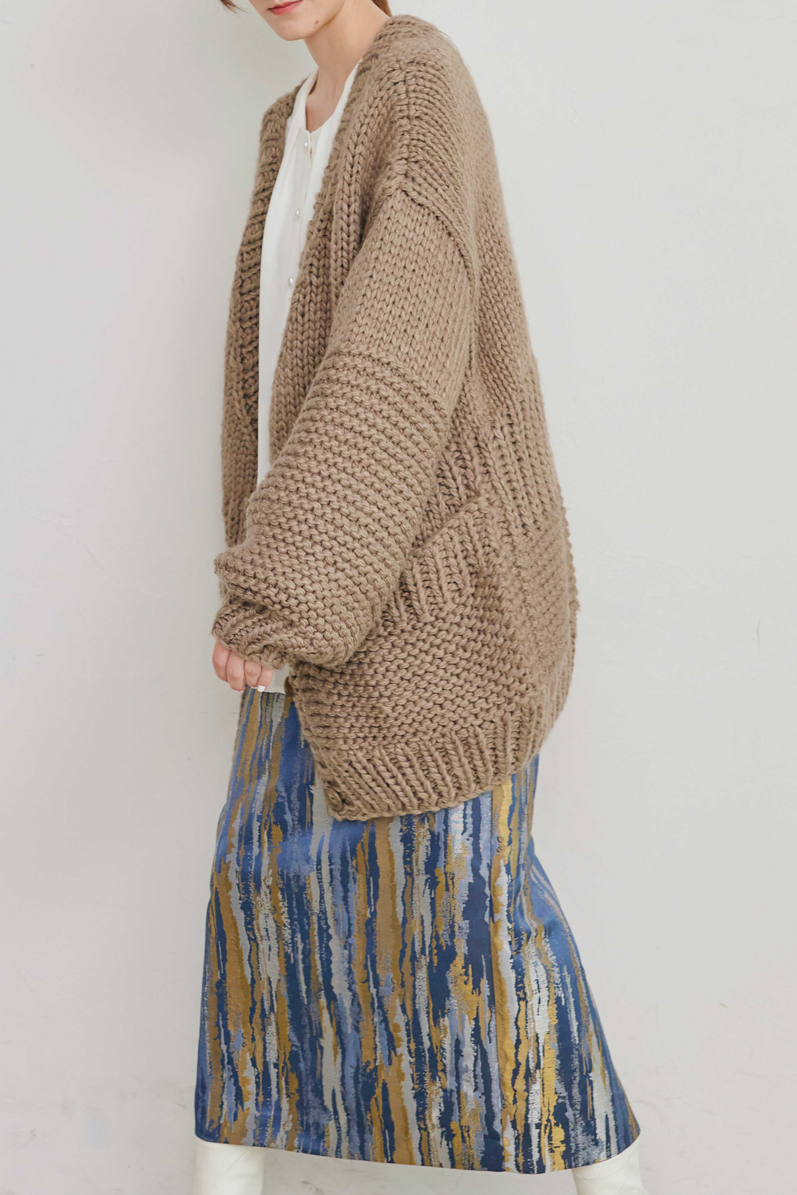 OVERSIZED HAND KNITTED COAT/オーバーサイズハンドニットコート