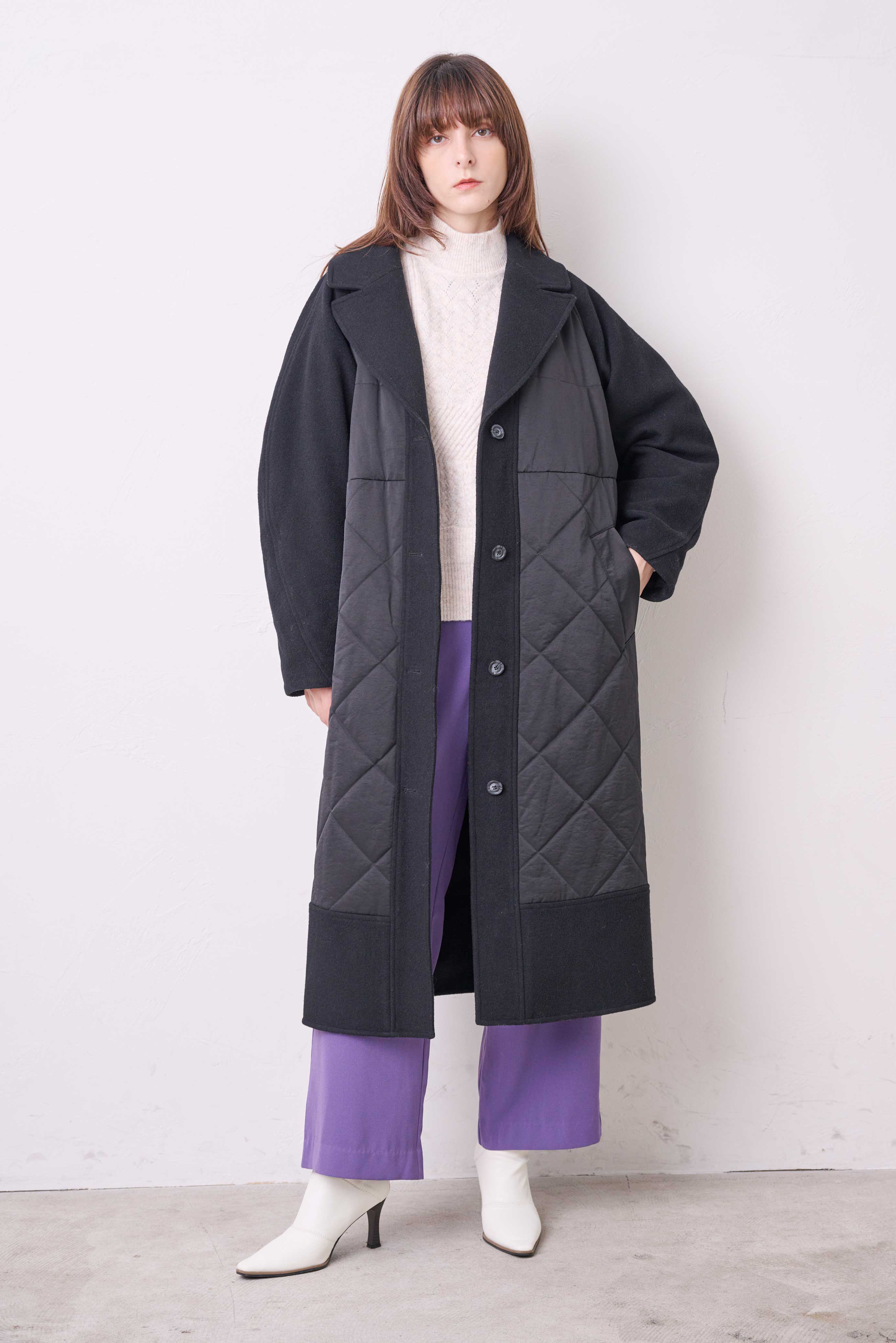 DESIGN SLEEVES QUILTING COAT/サーキュラースリーブキルティングコート