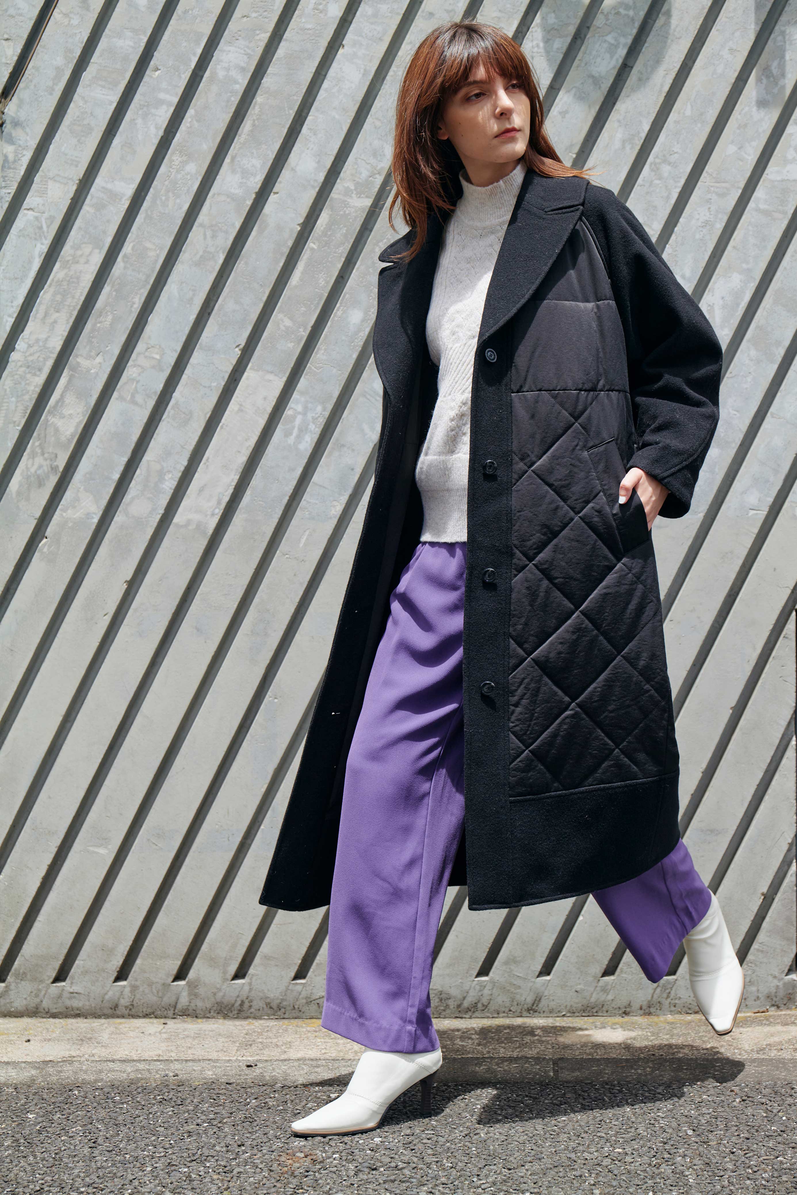 DESIGN SLEEVES QUILTING COAT/サーキュラースリーブキルティングコート