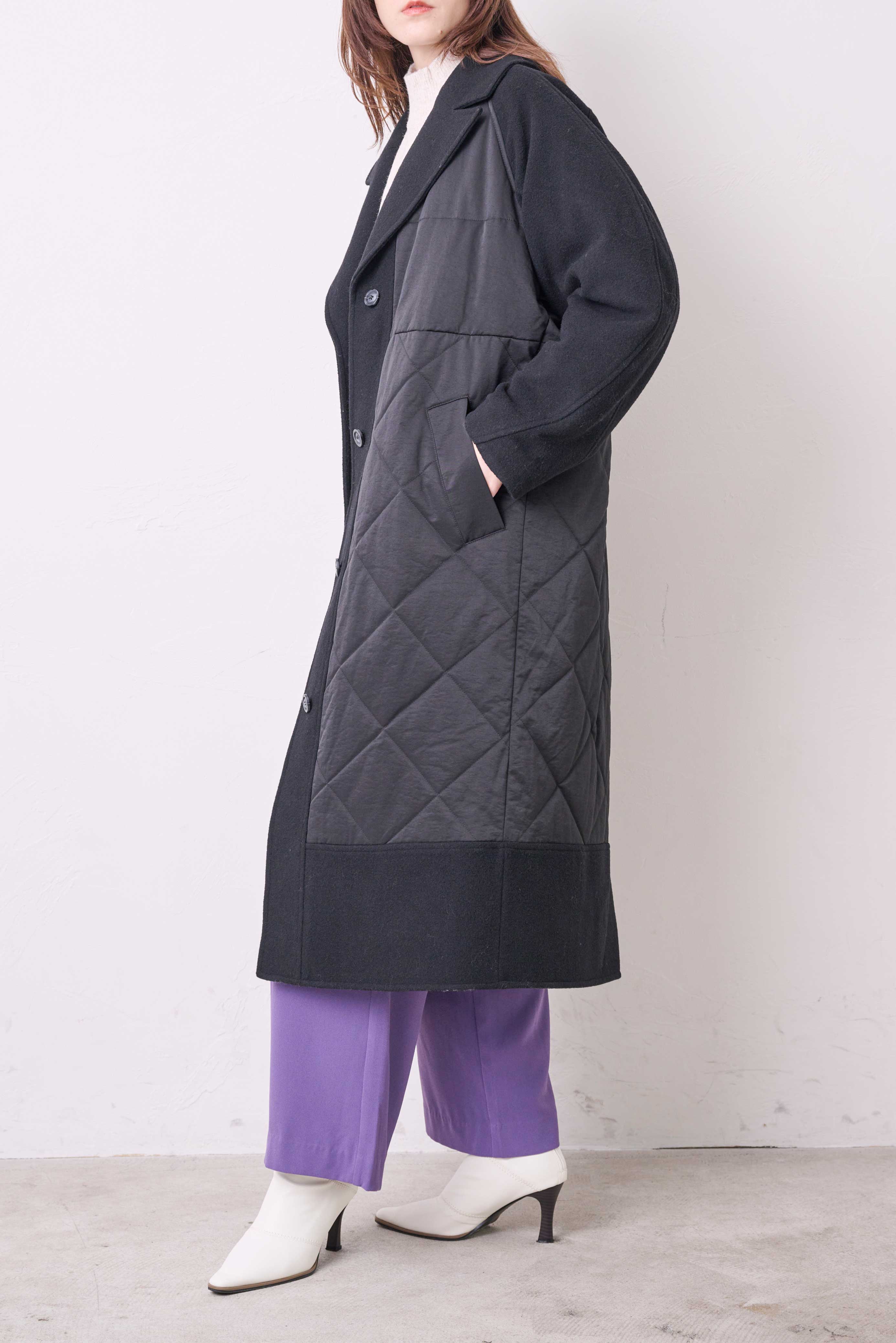 DESIGN SLEEVES QUILTING COAT/サーキュラースリーブキルティングコート