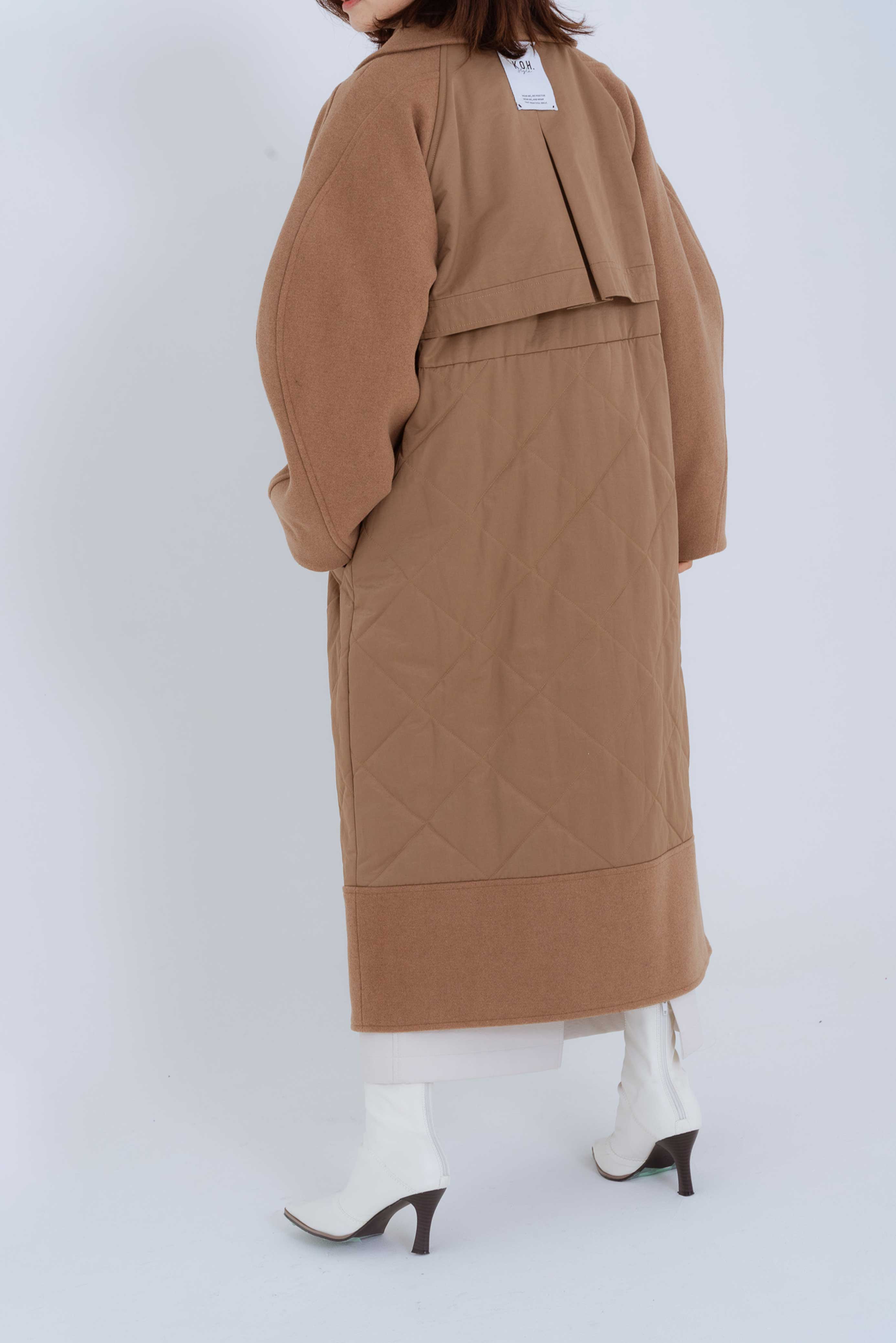 DESIGN SLEEVES QUILTING COAT/サーキュラースリーブキルティングコート