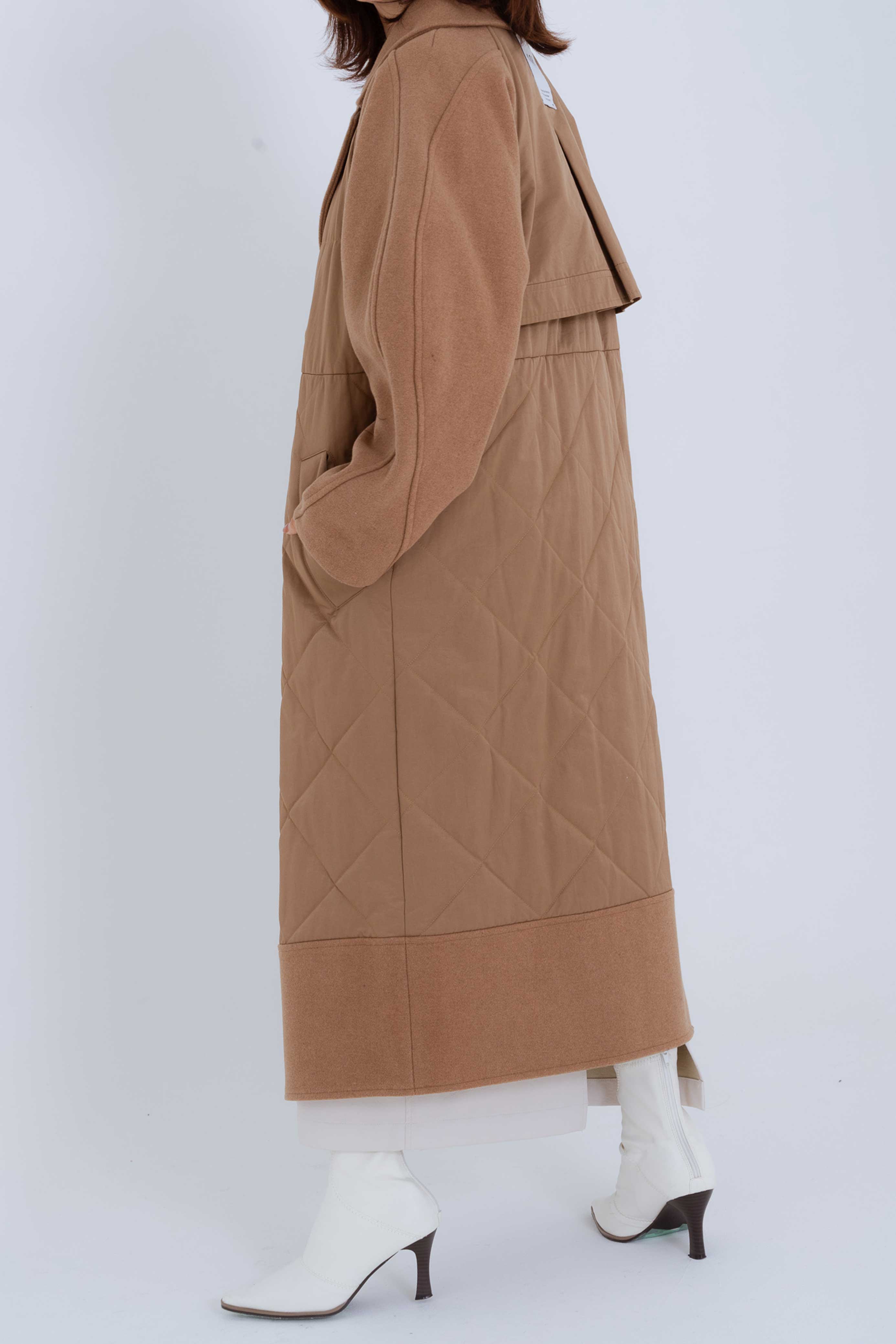 DESIGN SLEEVES QUILTING COAT/サーキュラースリーブキルティングコート