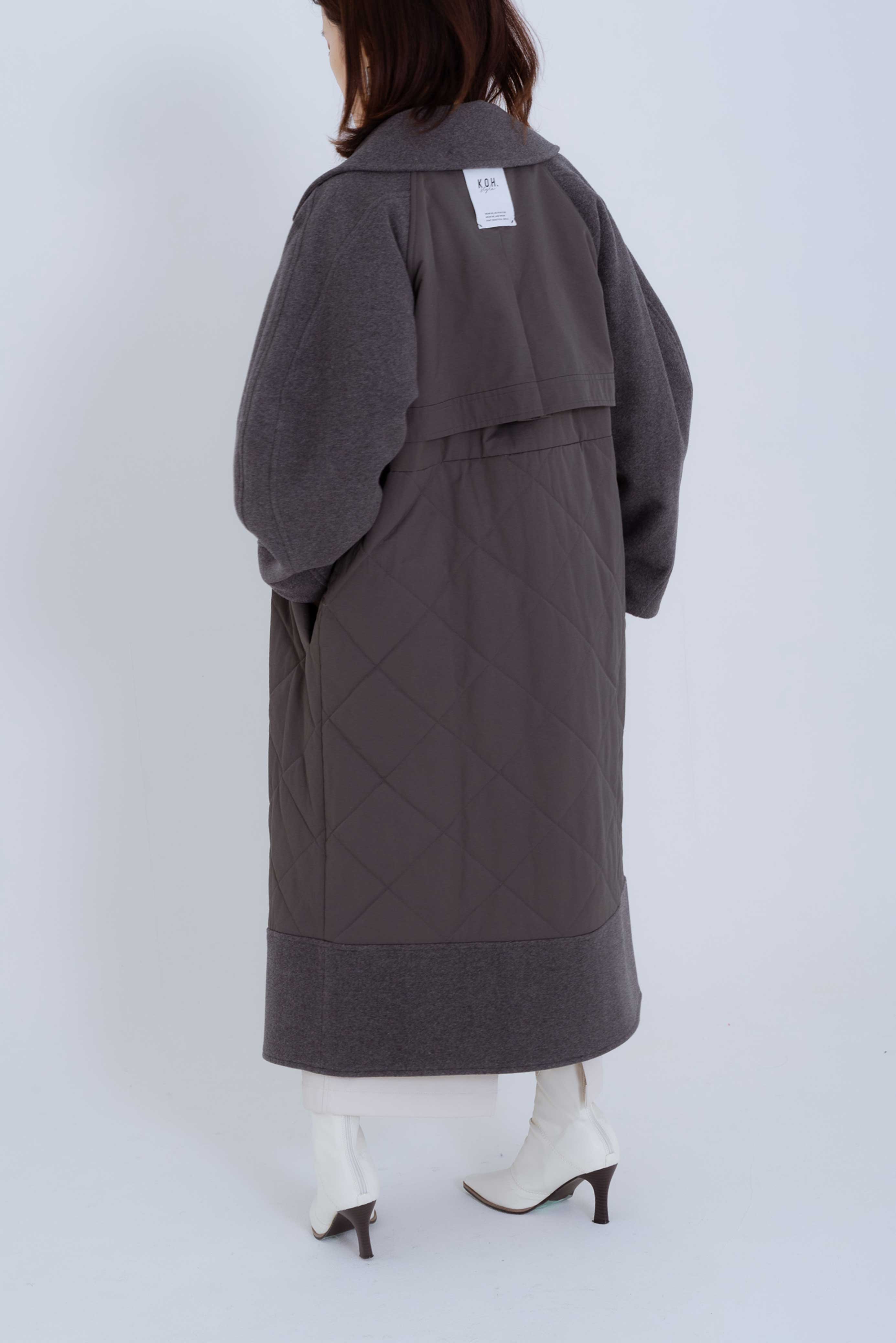 DESIGN SLEEVES QUILTING COAT/サーキュラースリーブキルティングコート