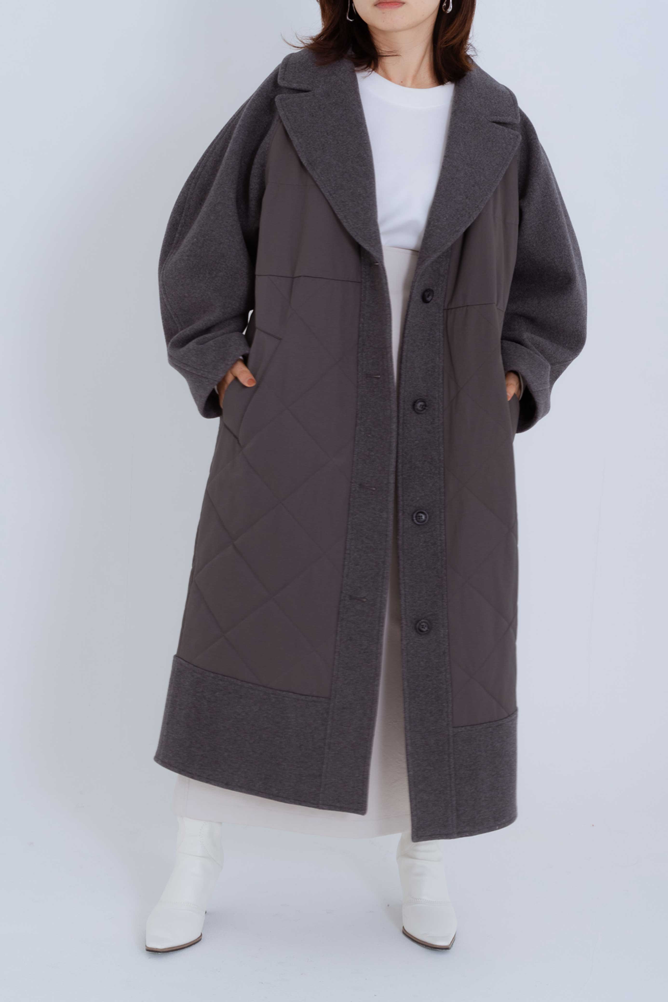 DESIGN SLEEVES QUILTING COAT/サーキュラースリーブキルティングコート