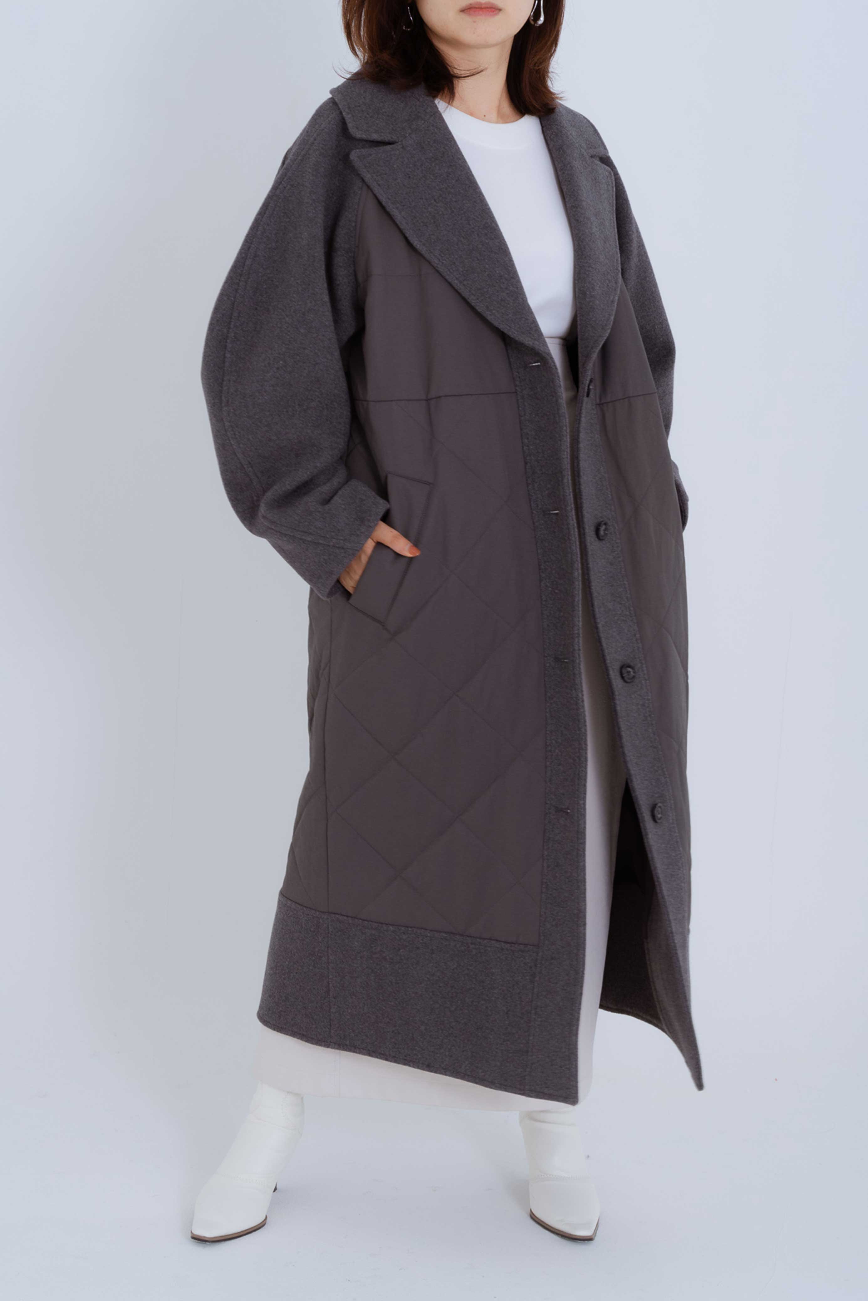 DESIGN SLEEVES QUILTING COAT/サーキュラースリーブキルティングコート