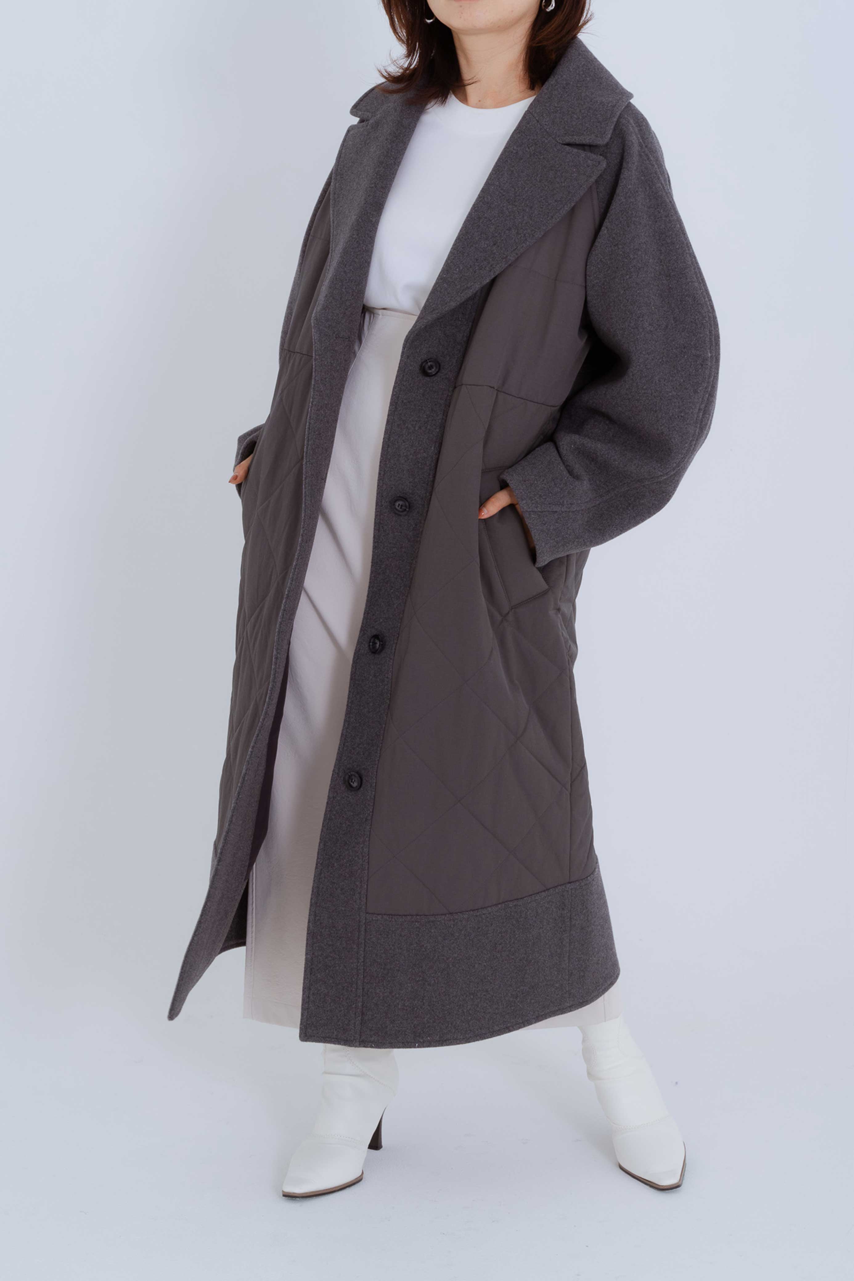 DESIGN SLEEVES QUILTING COAT/サーキュラースリーブキルティングコート