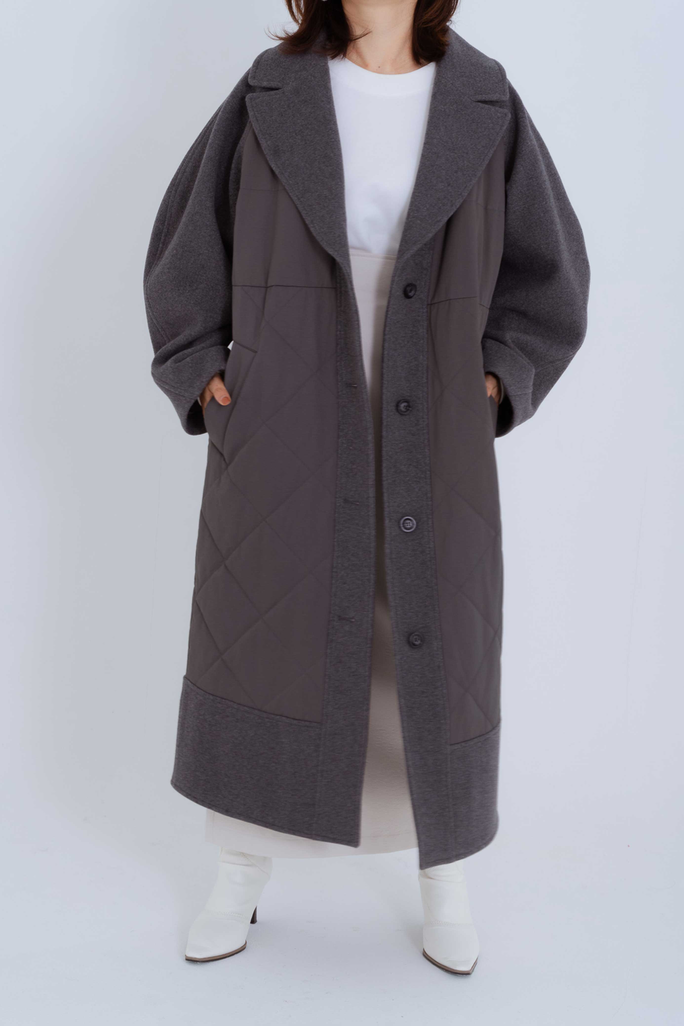DESIGN SLEEVES QUILTING COAT/サーキュラースリーブキルティングコート
