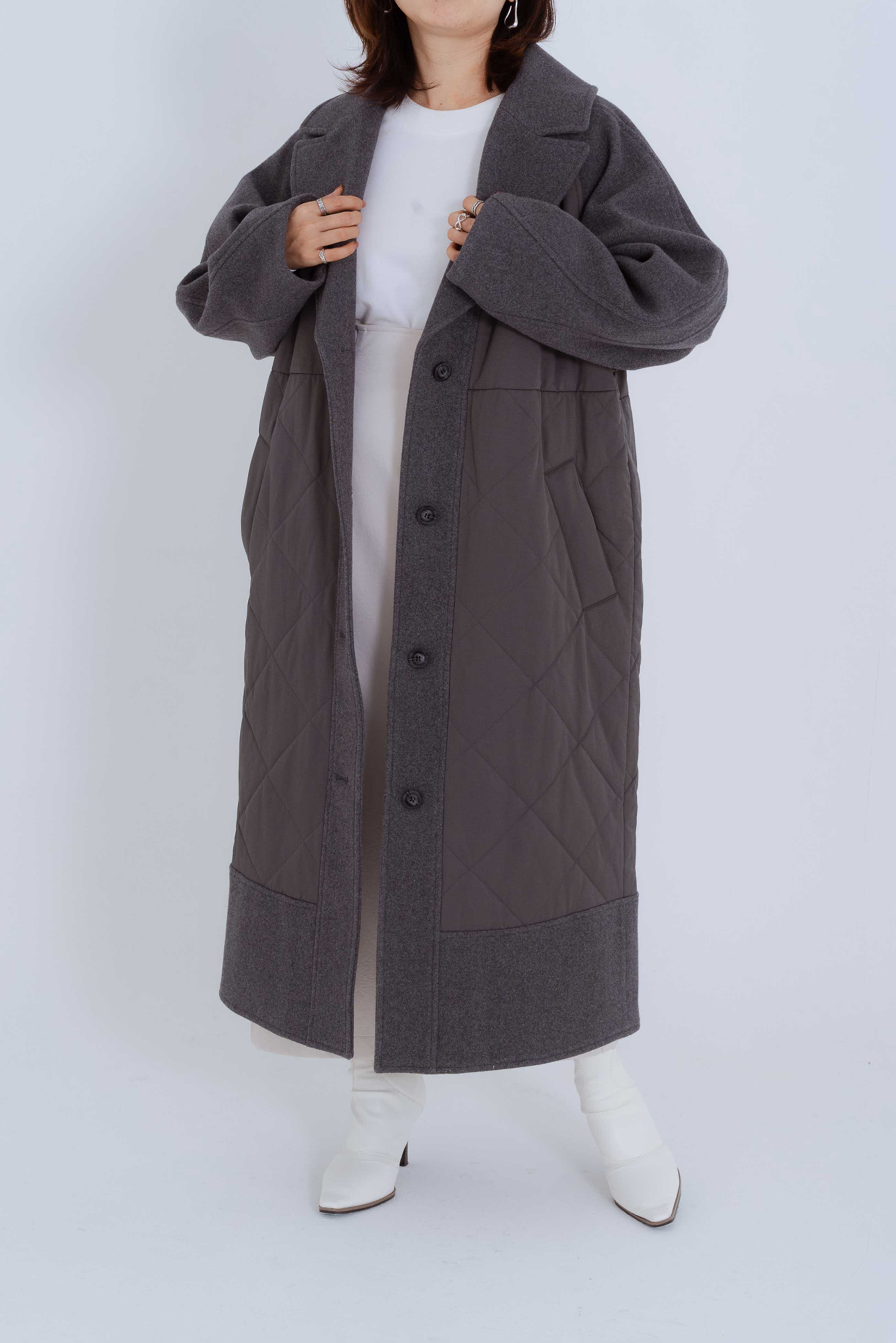 DESIGN SLEEVES QUILTING COAT/サーキュラースリーブキルティングコート