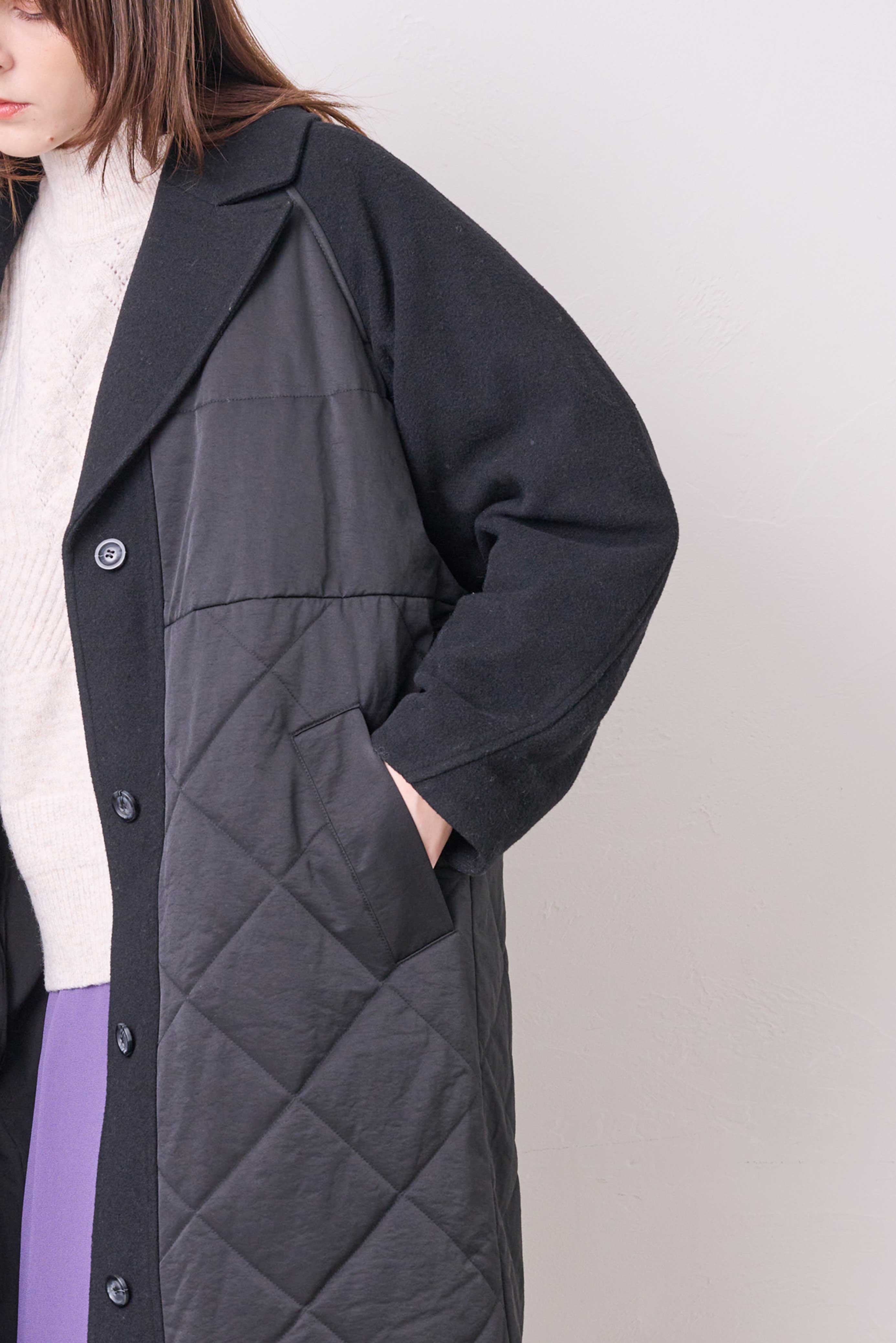 DESIGN SLEEVES QUILTING COAT/サーキュラースリーブキルティングコート