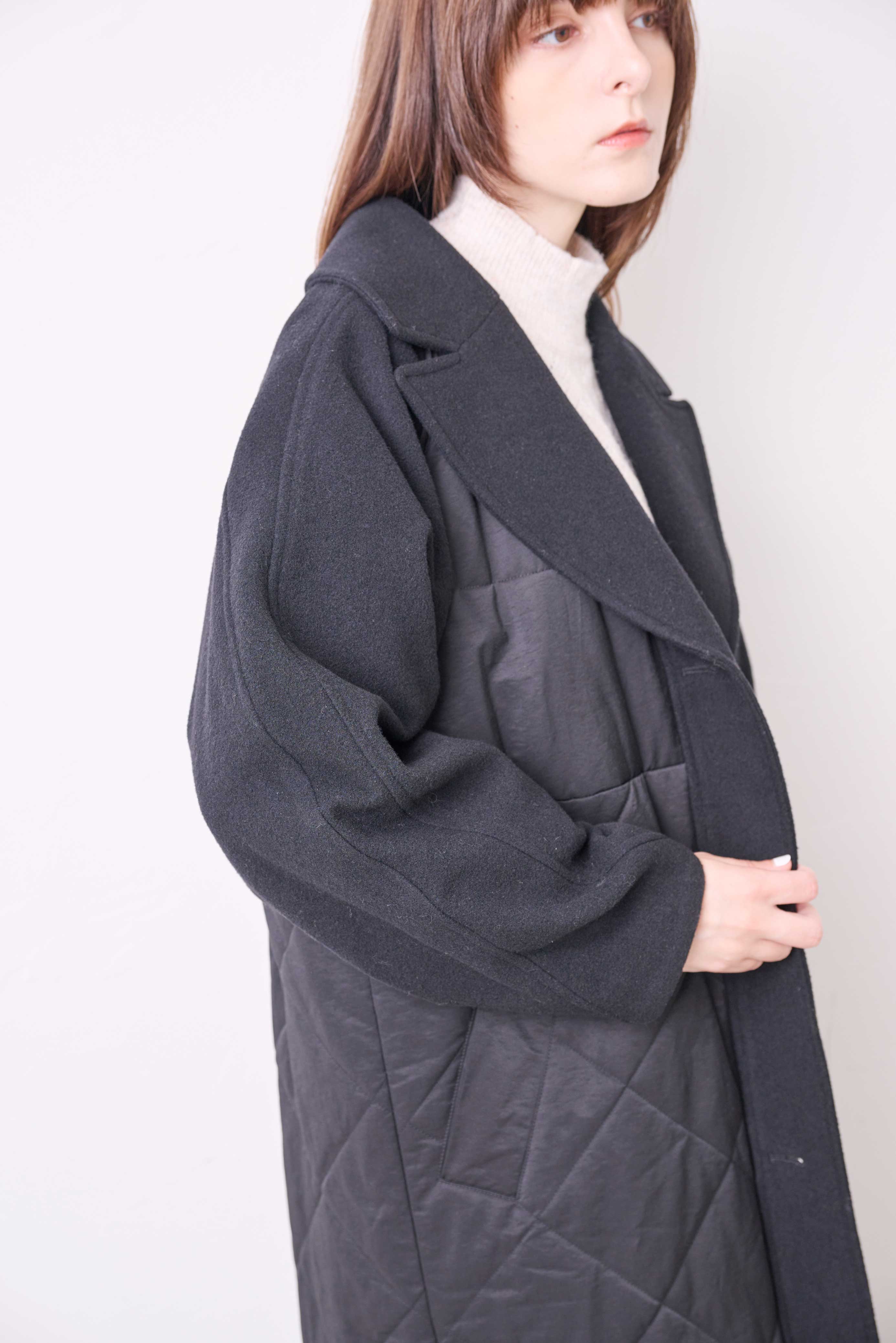 DESIGN SLEEVES QUILTING COAT/サーキュラースリーブキルティングコート