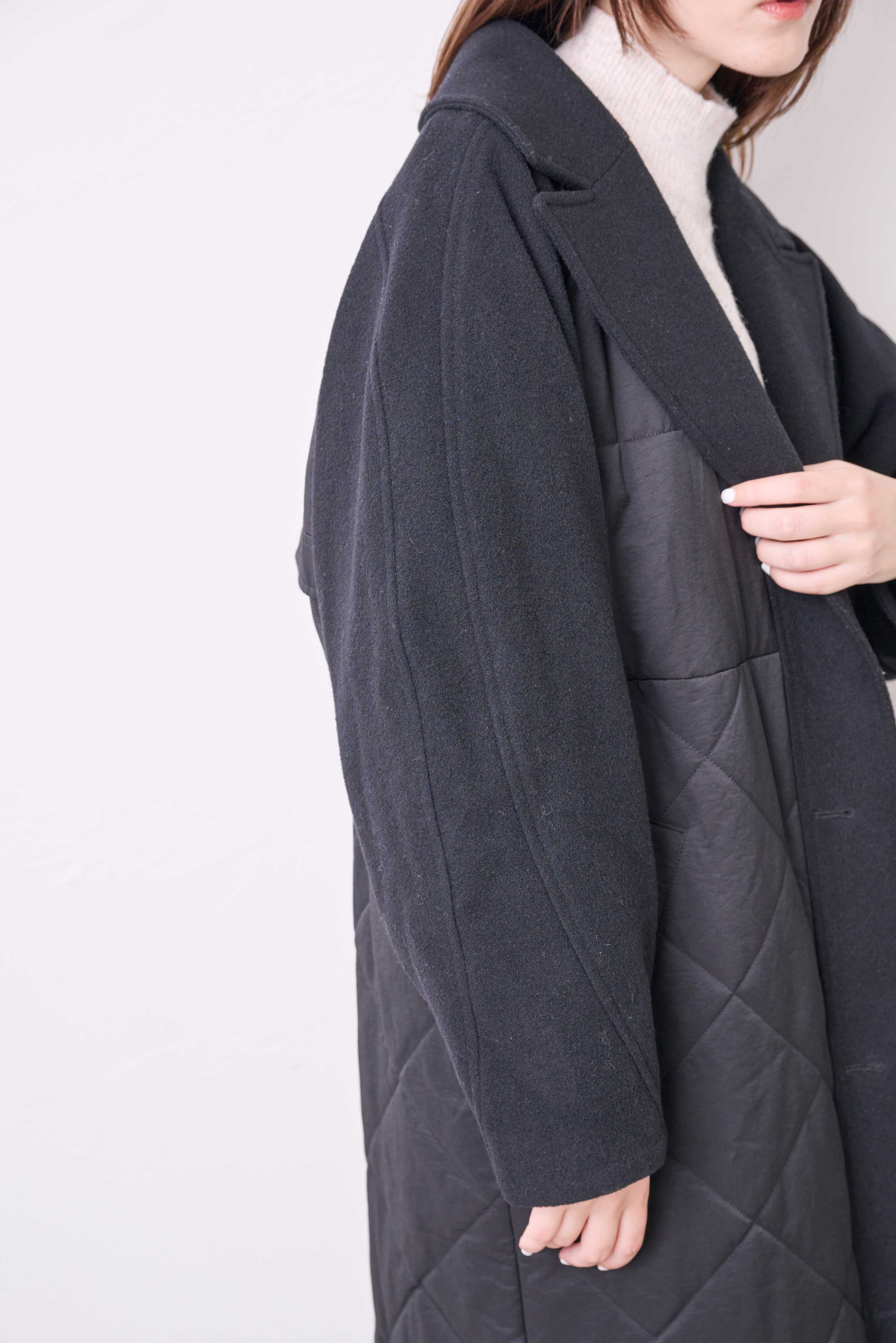 DESIGN SLEEVES QUILTING COAT/サーキュラースリーブキルティングコート