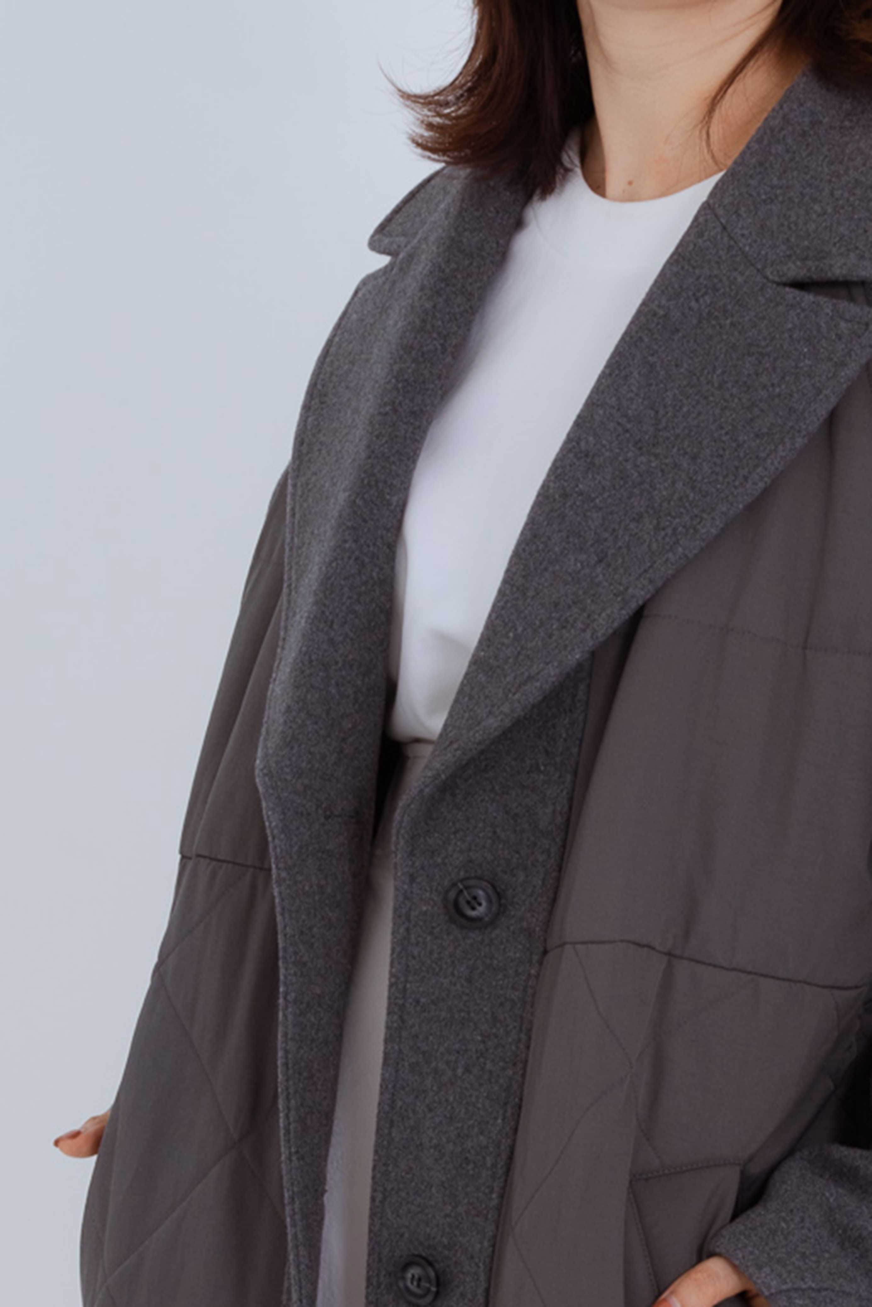 DESIGN SLEEVES QUILTING COAT/サーキュラースリーブキルティングコート