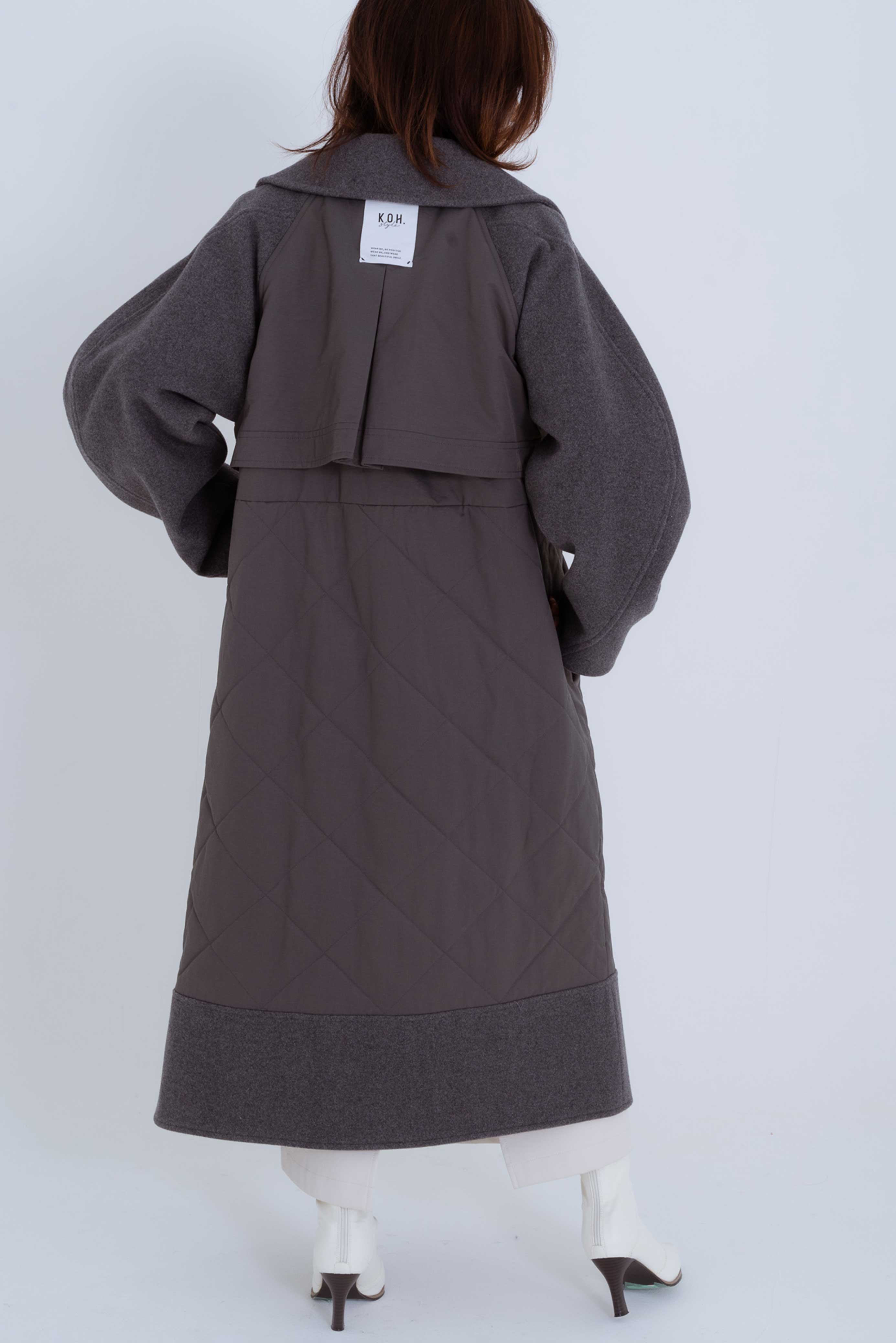 DESIGN SLEEVES QUILTING COAT/サーキュラースリーブキルティングコート