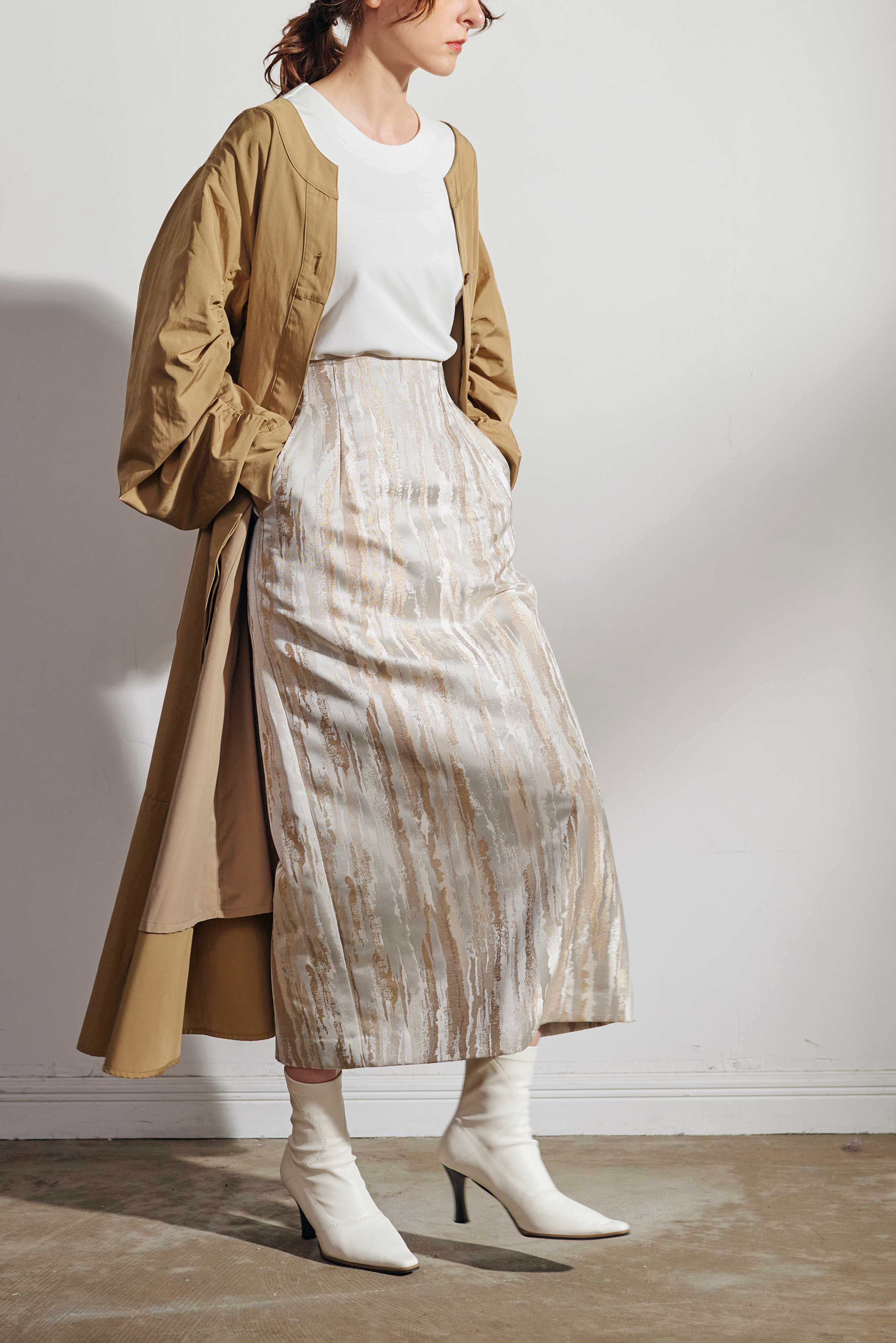 JACQUARD PENCIL SKIRT/ジャカードペンシルスカート