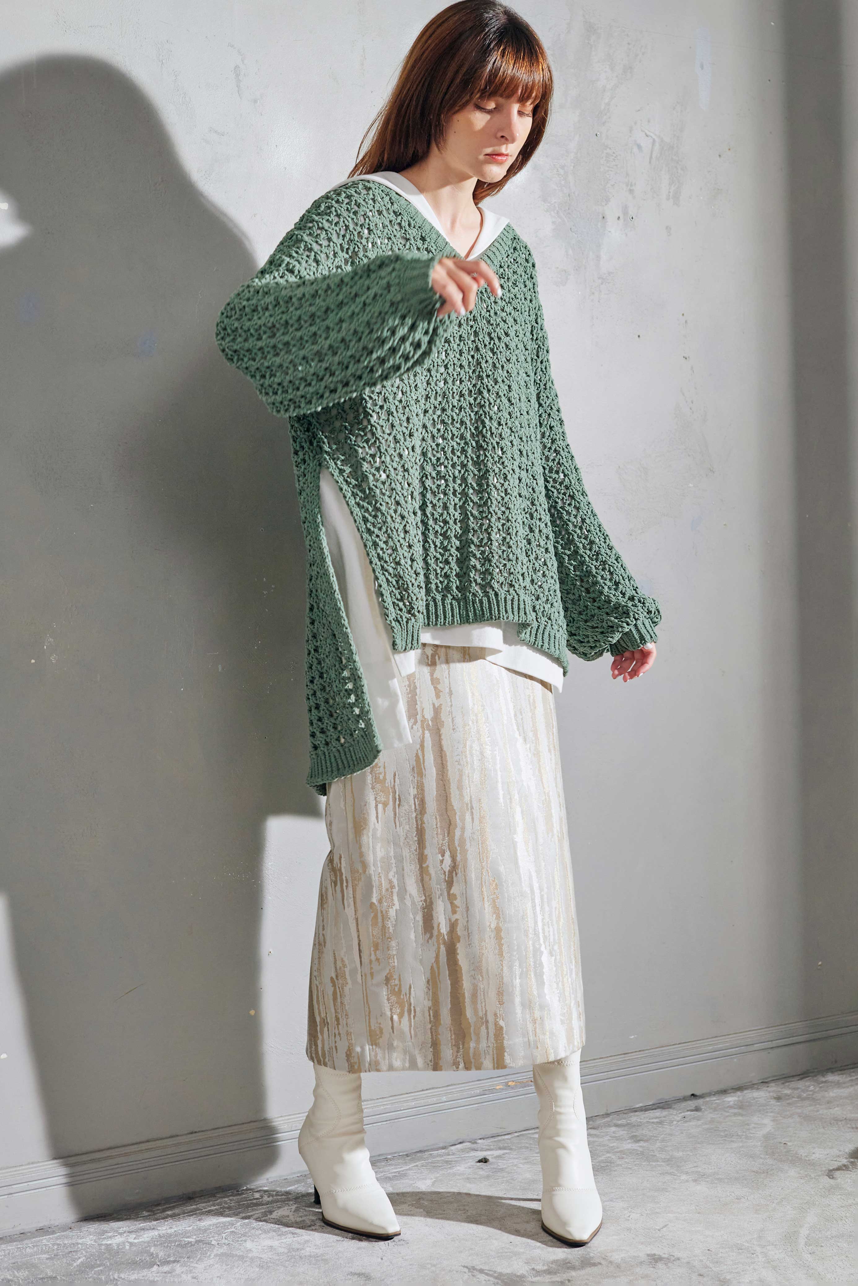 JACQUARD PENCIL SKIRT/ジャカードペンシルスカート