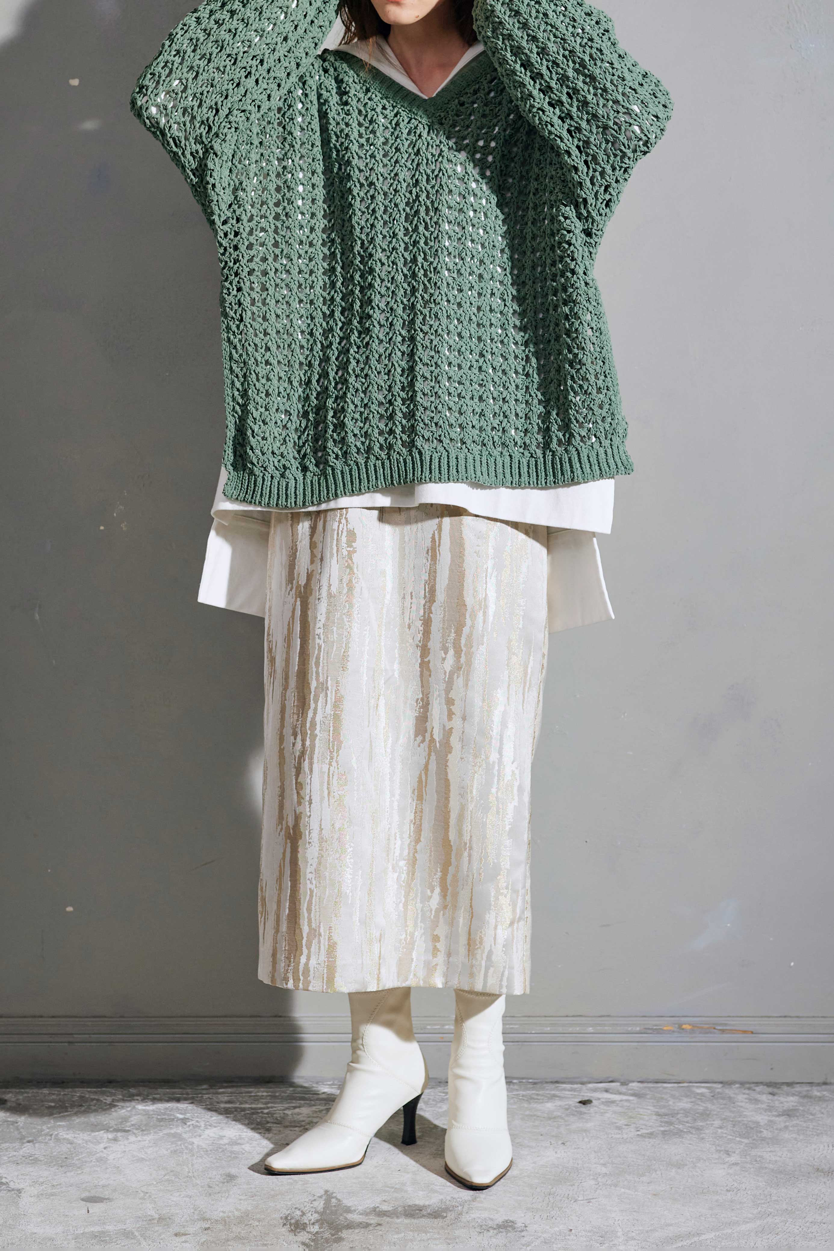 JACQUARD PENCIL SKIRT/ジャカードペンシルスカート