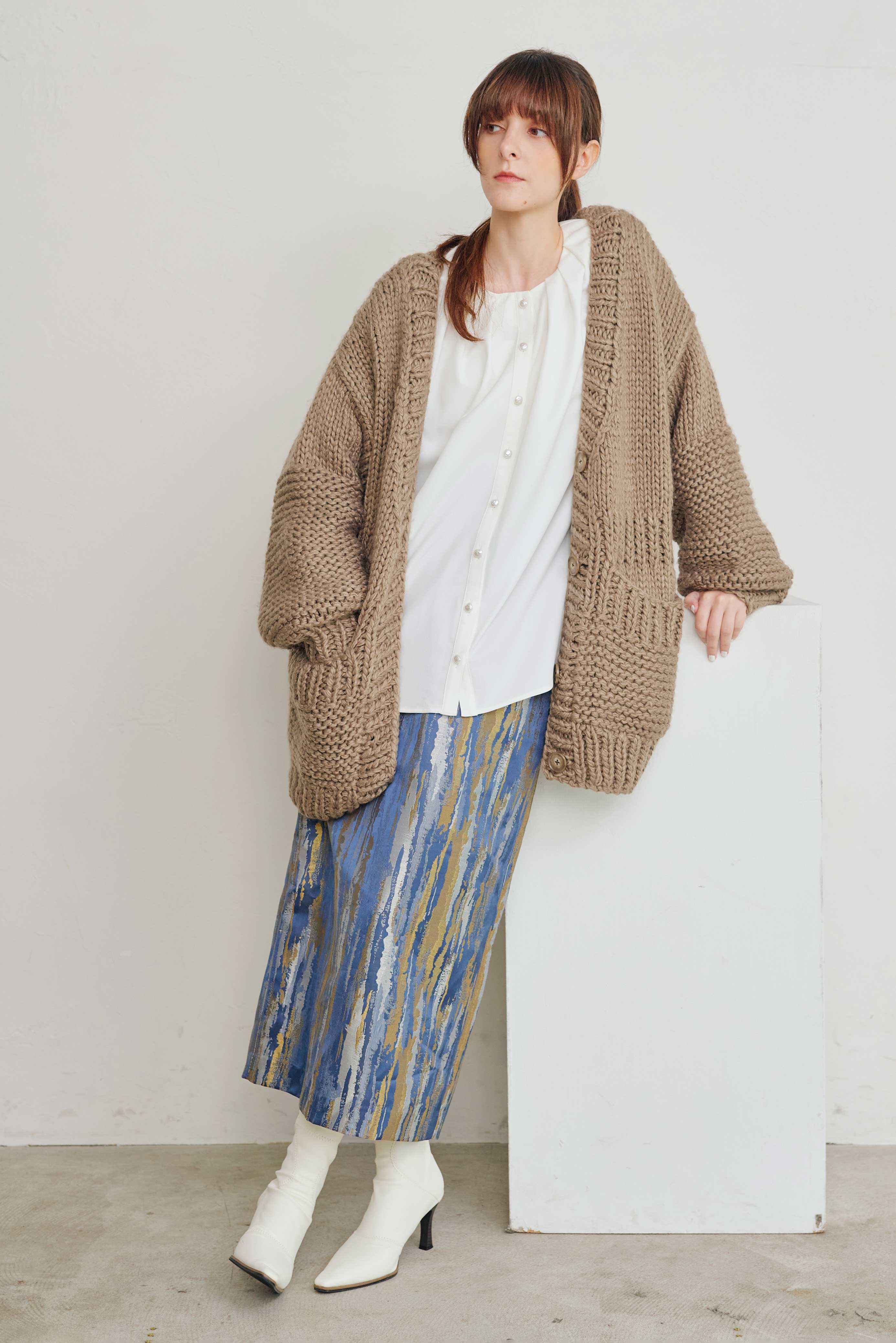 JACQUARD PENCIL SKIRT/ジャカードペンシルスカート