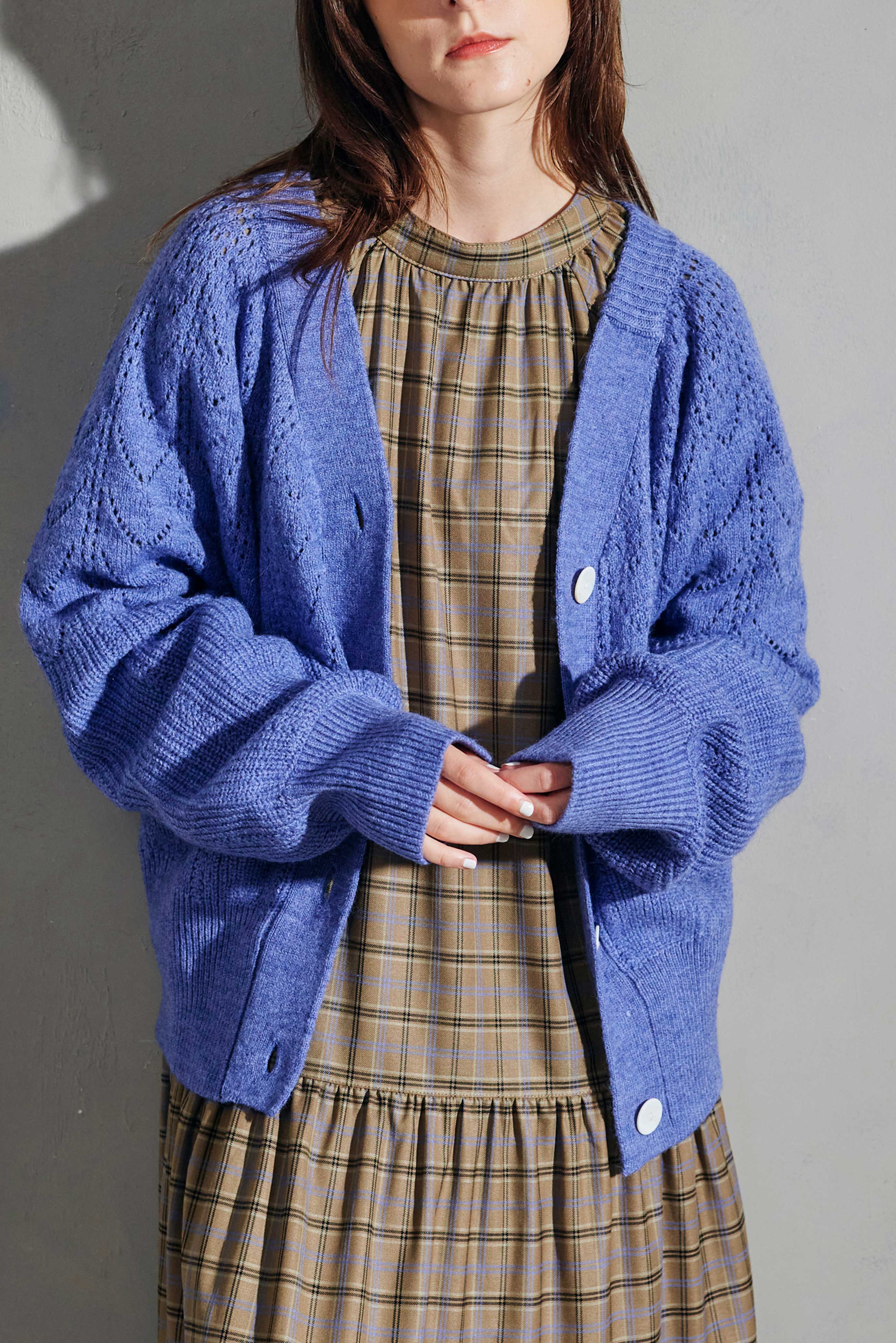 OPENWORK KNITTING 2WAY TOPS/求心透かし編み2WAYニット