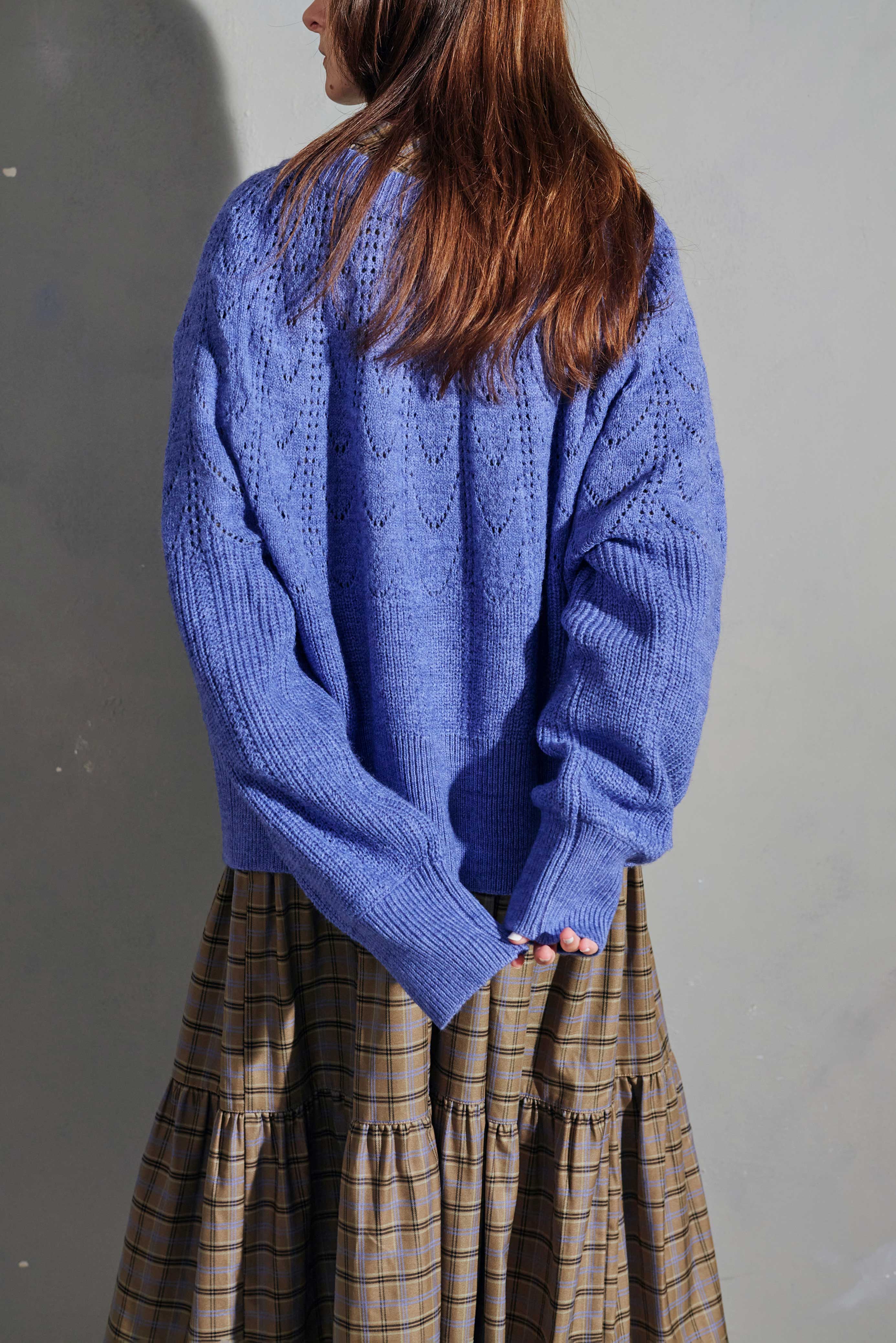 OPENWORK KNITTING 2WAY TOPS/求心透かし編み2WAYニット