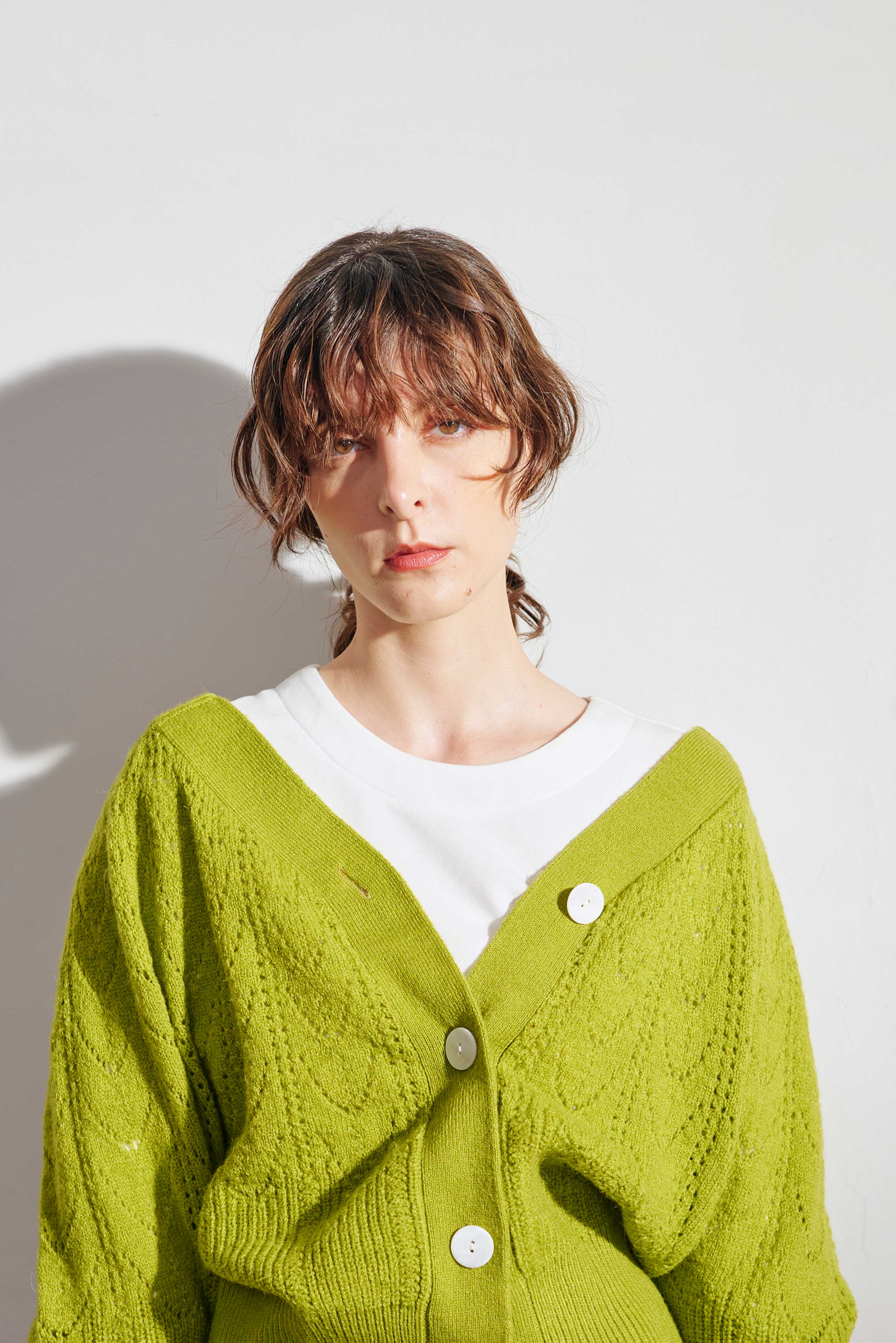 OPENWORK KNITTING 2WAY TOPS/求心透かし編み2WAYニット
