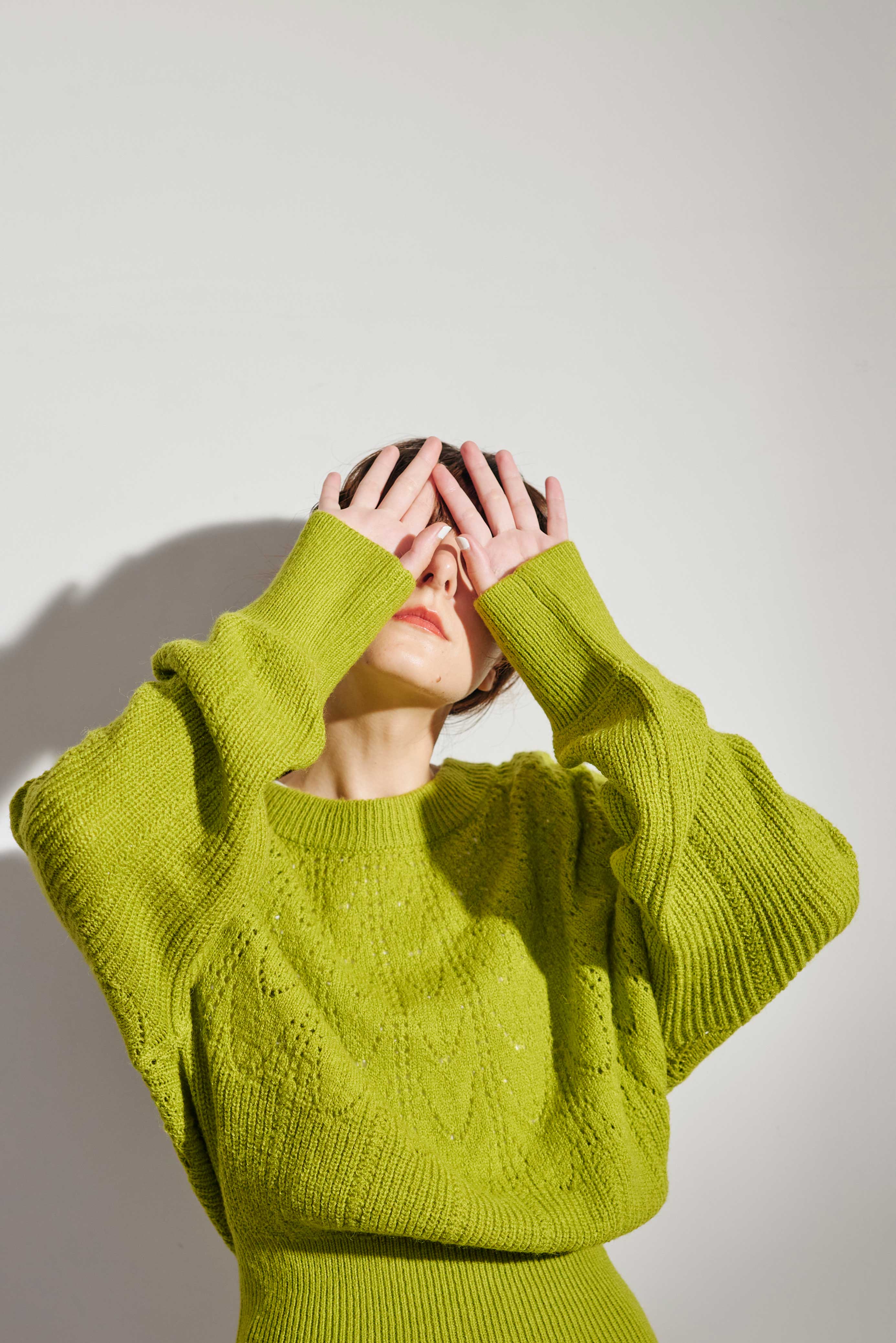 OPENWORK KNITTING 2WAY TOPS/求心透かし編み2WAYニット