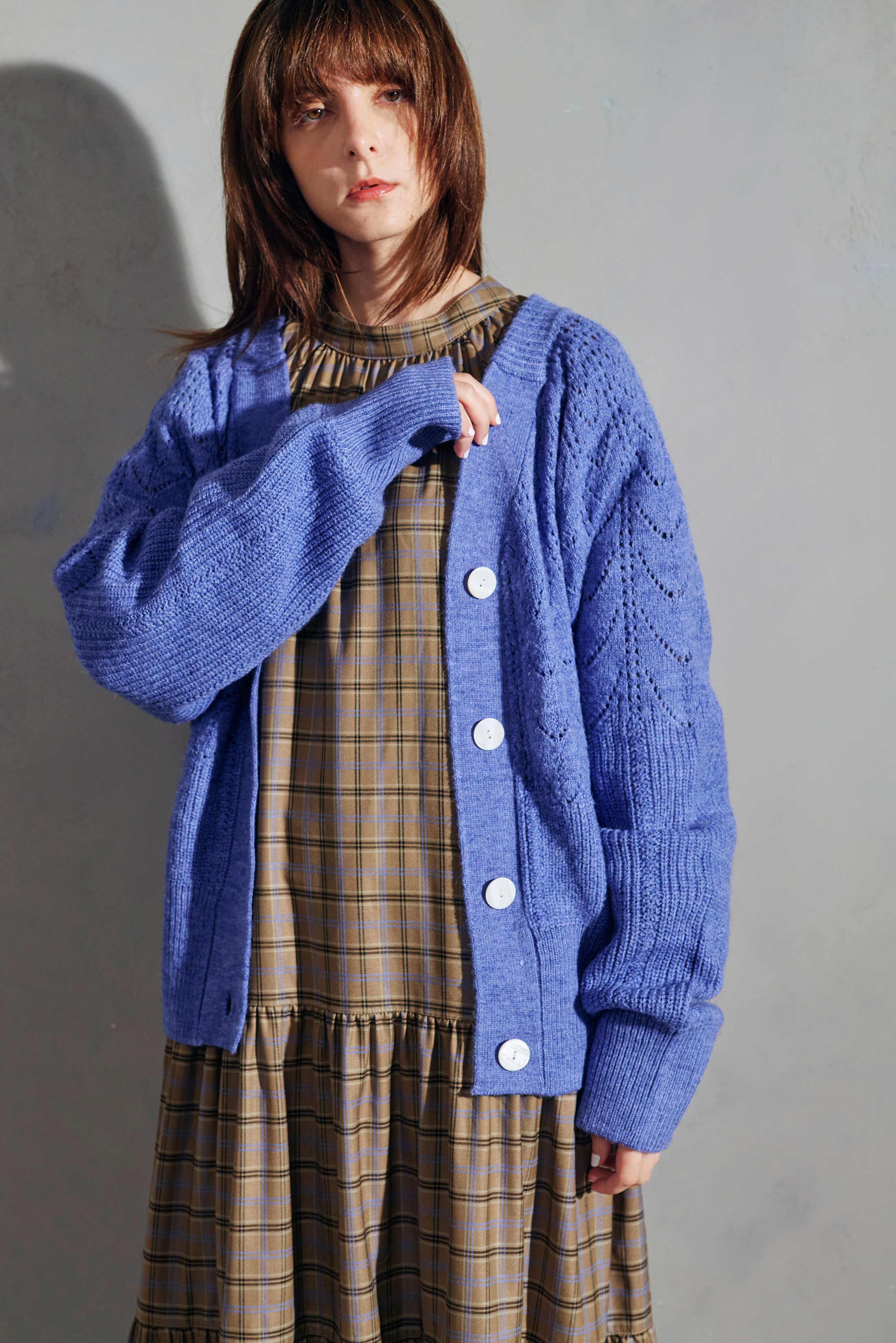 OPENWORK KNITTING 2WAY TOPS/求心透かし編み2WAYニット