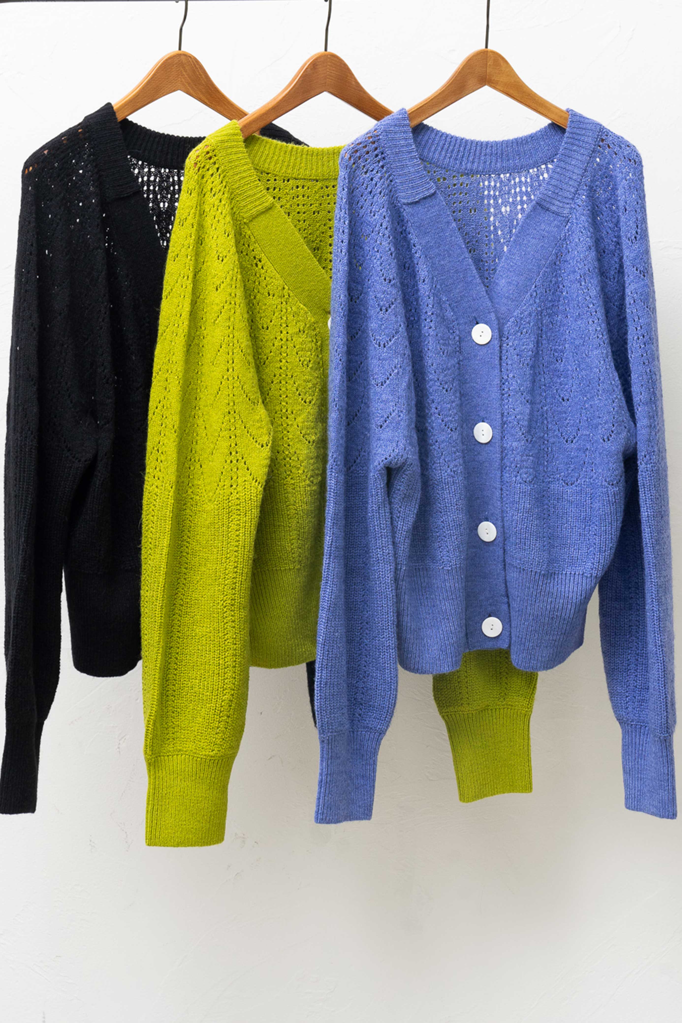 OPENWORK KNITTING 2WAY TOPS/求心透かし編み2WAYニット