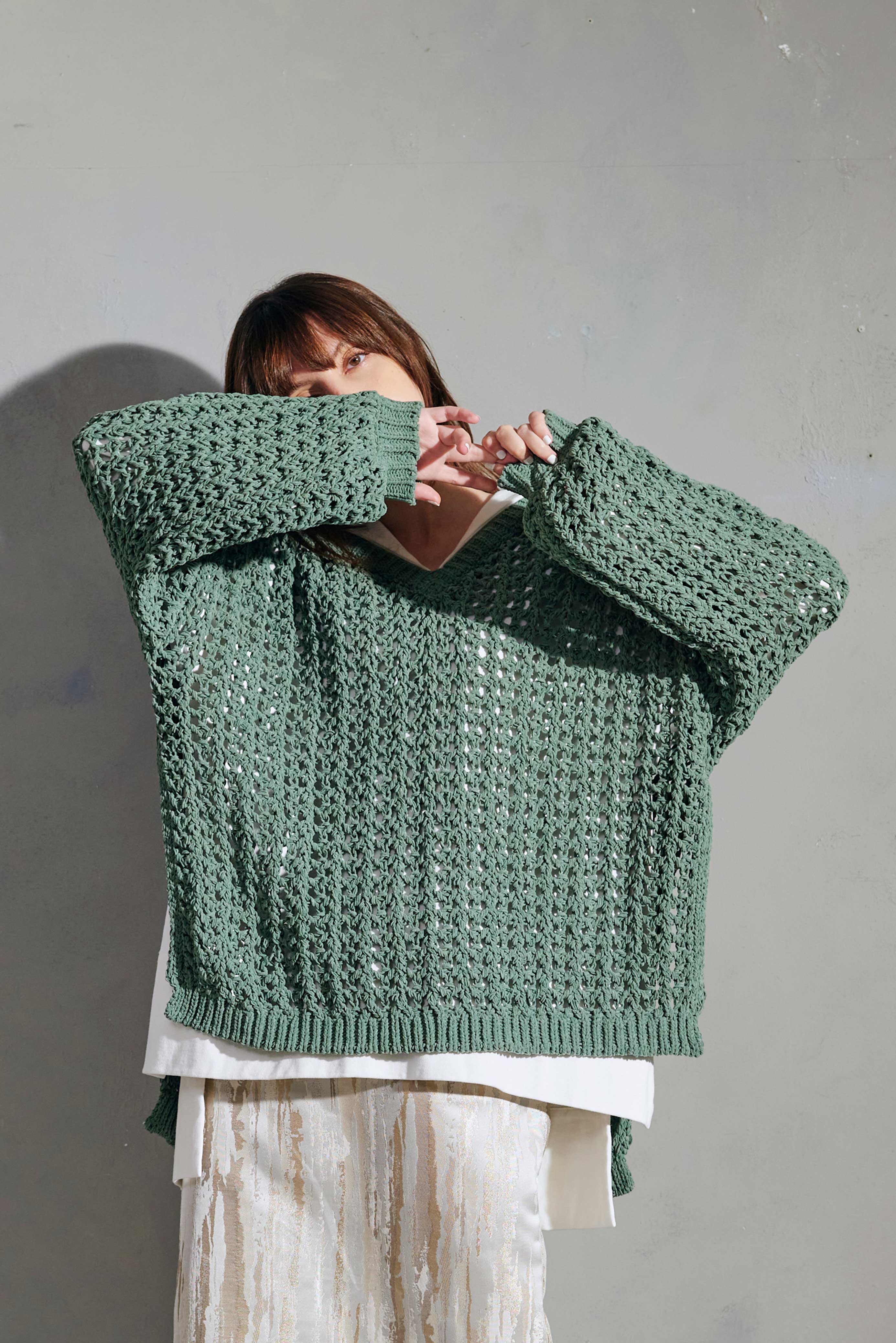 SIDE SLIT MESH KNITTING TOP/サイドスリットメッシュニット
