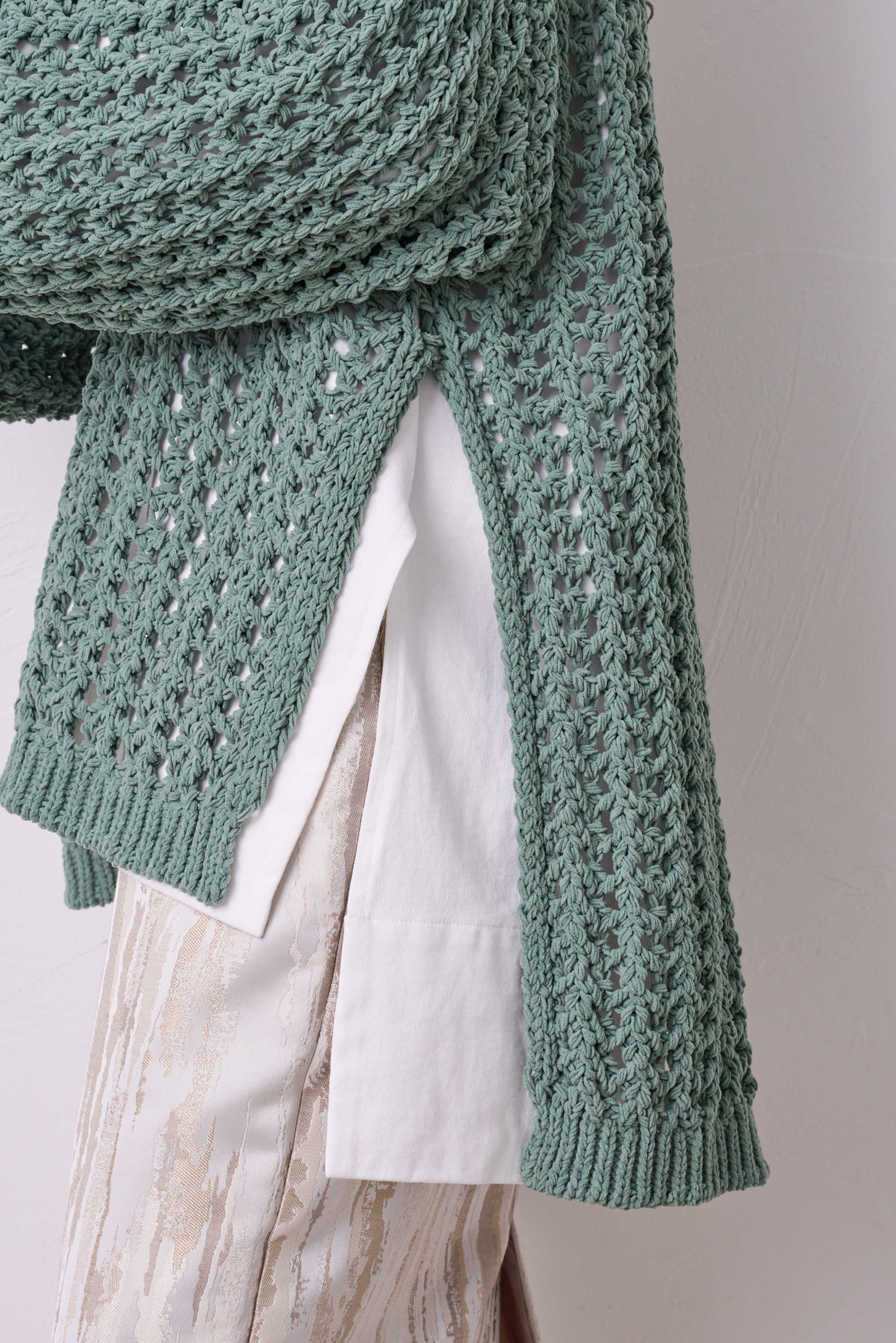 SIDE SLIT MESH KNITTING TOP/サイドスリットメッシュニット