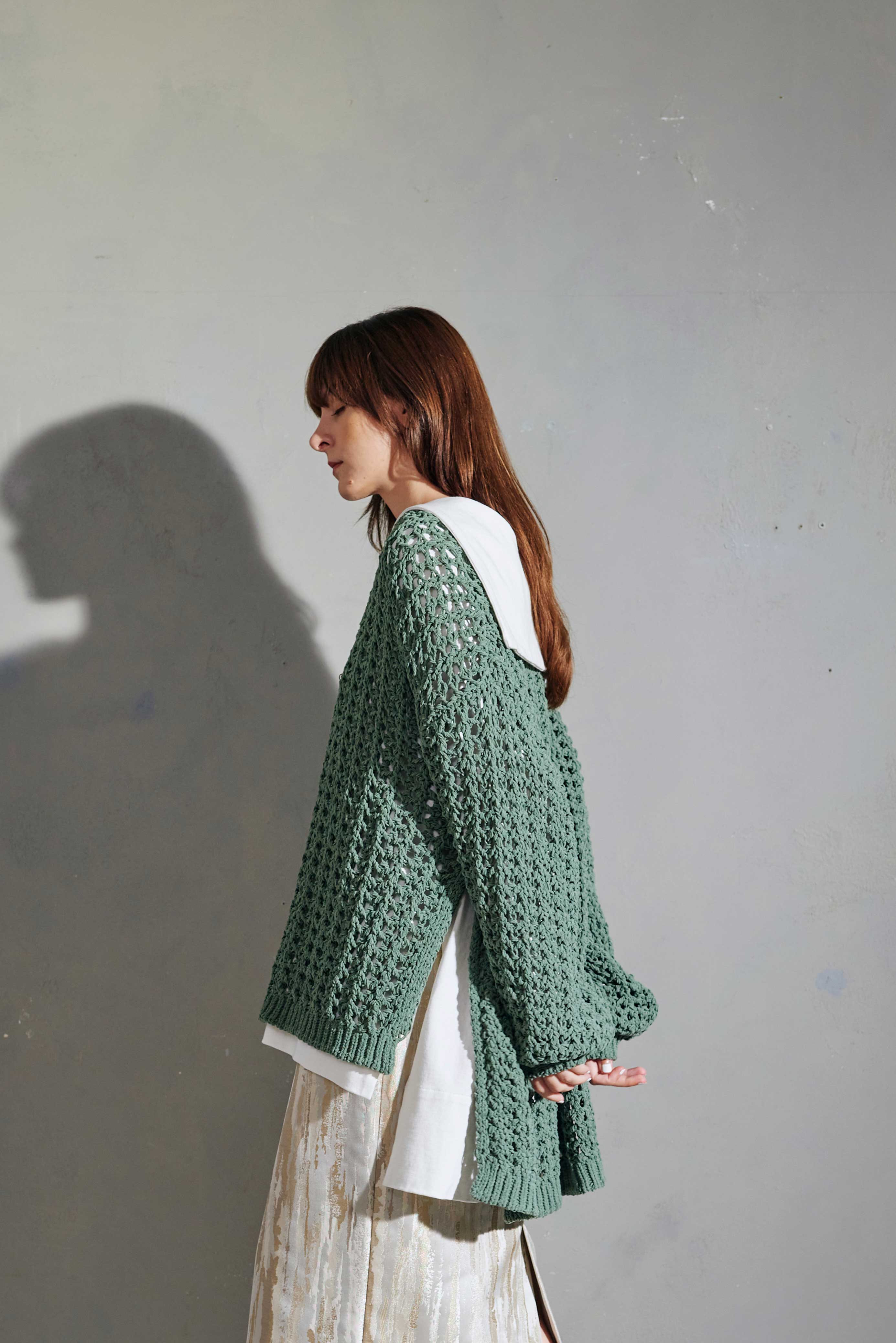 SIDE SLIT MESH KNITTING TOP/サイドスリットメッシュニット
